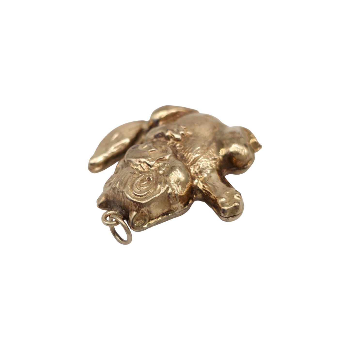 9ct 375 Yellow Gold Beaver Charm 1973 L 2.3 cm 2.8 g.