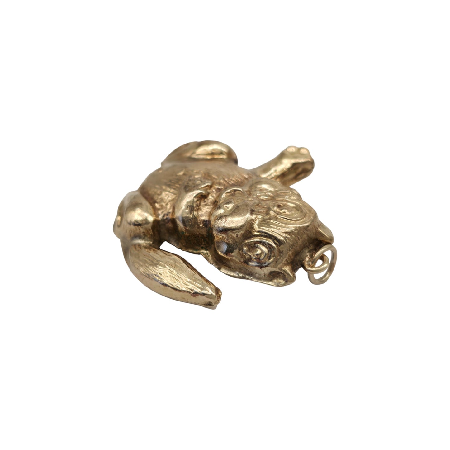 9ct 375 Yellow Gold Beaver Charm 1973 L 2.3 cm 2.8 g.