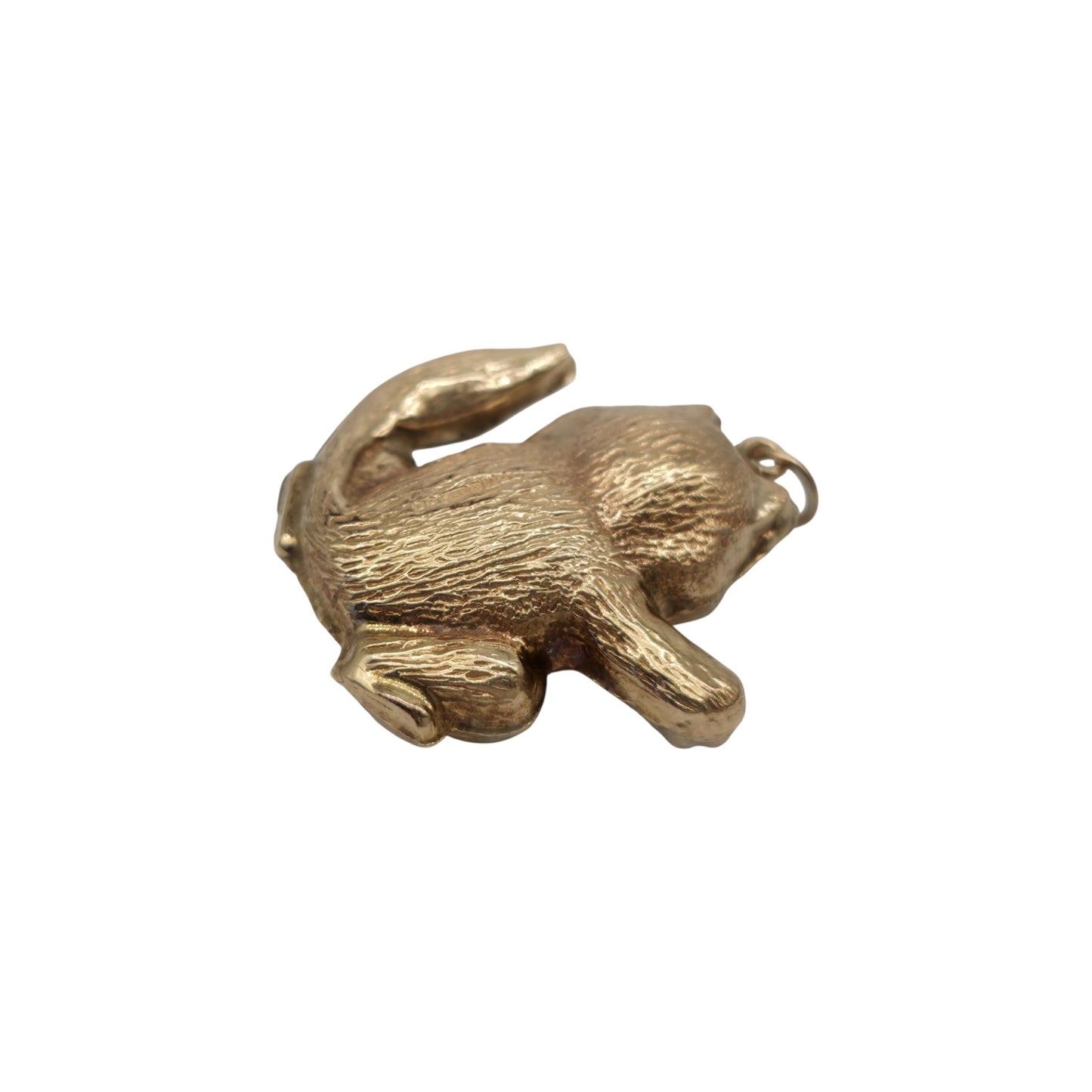 9ct 375 Yellow Gold Beaver Charm 1973 L 2.3 cm 2.8 g.
