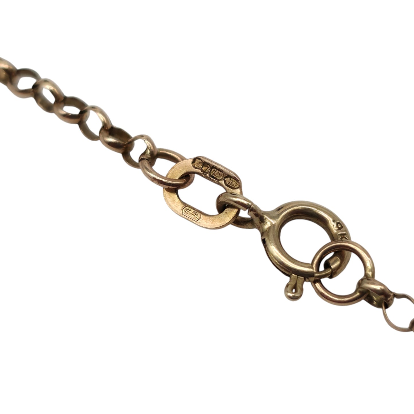 9ct 375 Yellow Gold Belcher Chain 1989 L 49.3 cm 1.9 g.