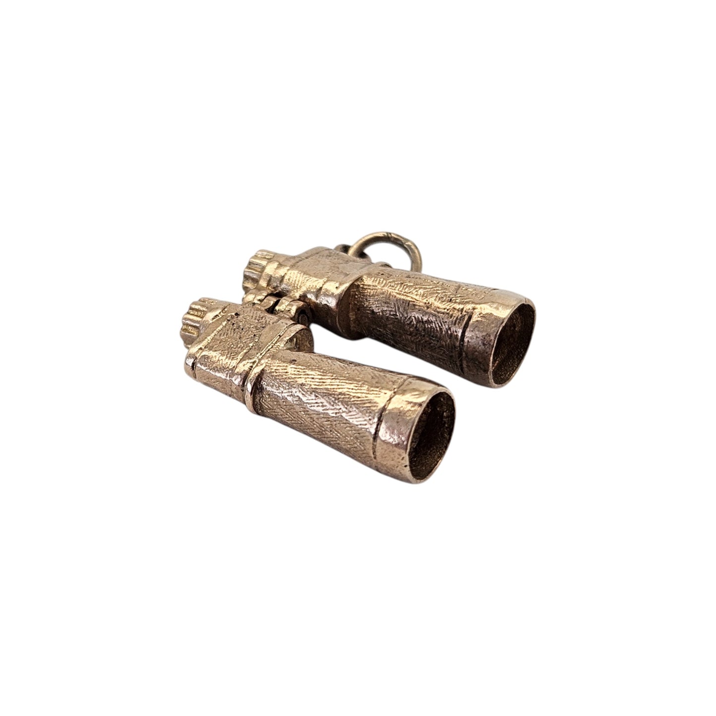 9ct 375 Yellow Gold Articulated Binoculars Charm 1961 L 1.7 cm 3.8 g.