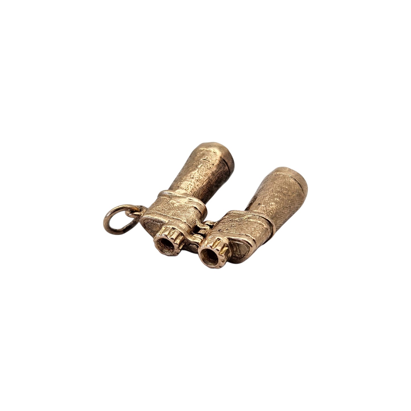 9ct 375 Yellow Gold Articulated Binoculars Charm 1961 L 1.7 cm 3.8 g.