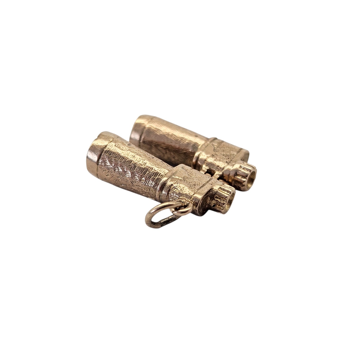9ct 375 Yellow Gold Articulated Binoculars Charm 1961 L 1.7 cm 3.8 g.