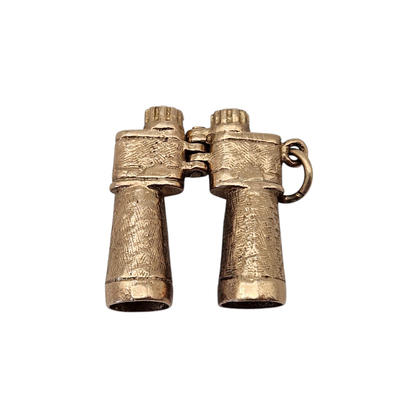 9ct 375 Yellow Gold Articulated Binoculars Charm 1961 L 1.7 cm 3.8 g.