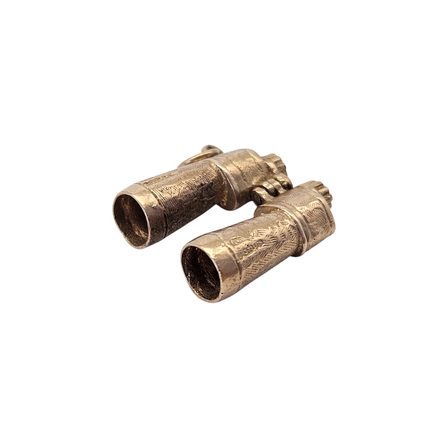 9ct 375 Yellow Gold Articulated Binoculars Charm 1961 L 1.7 cm 3.8 g.