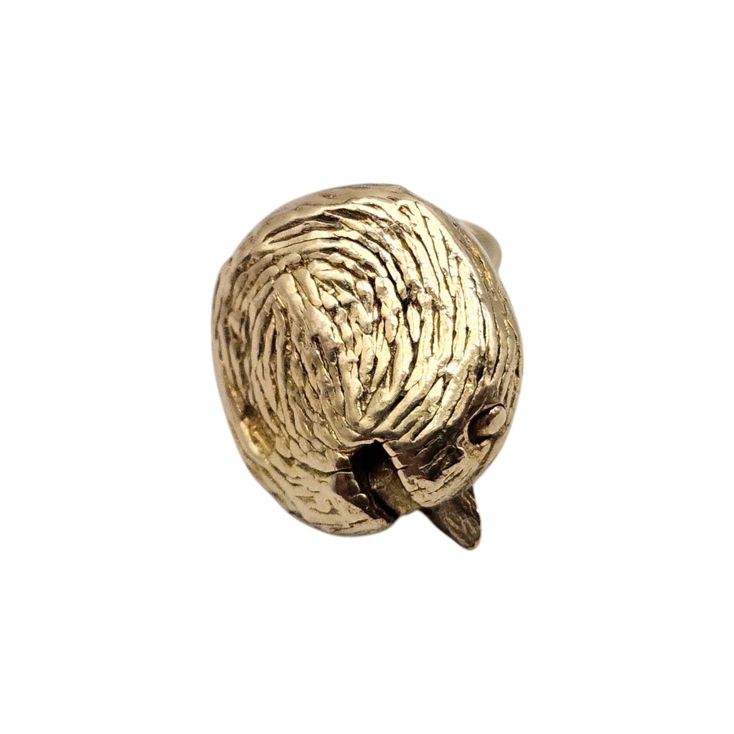 9ct 375 Yellow Gold Bird In The Nest Opening Charm L 1.3 cm 4.2 g.