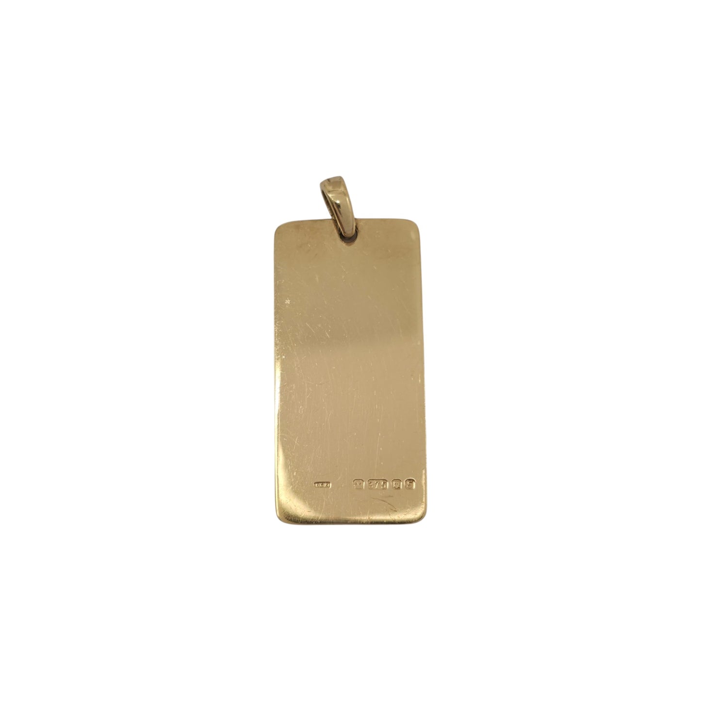 9ct 375 Yellow Gold Birds Pendant 1979 L 3.2 cm 3.0 g.