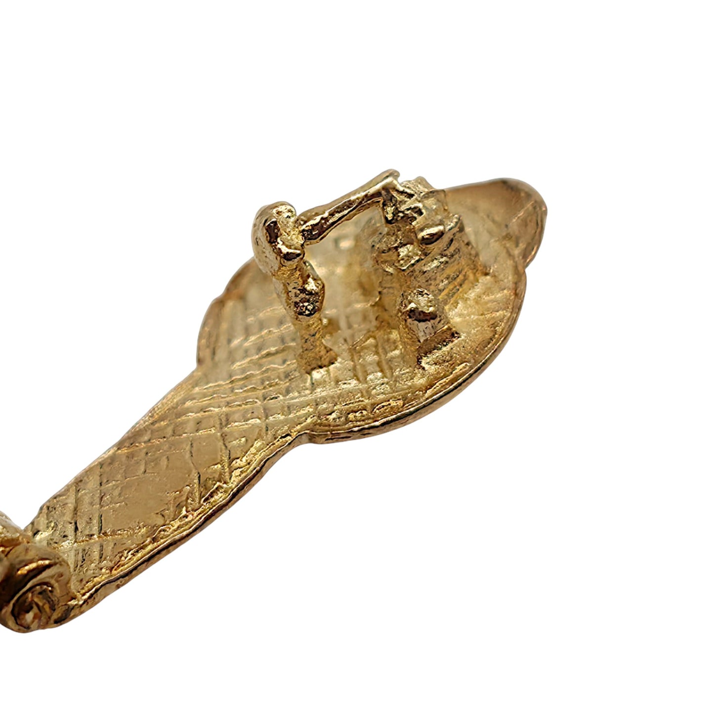 9ct 375 Yellow Gold Bloody Tower Opening Charm L 2.0 cm 5.5 g.