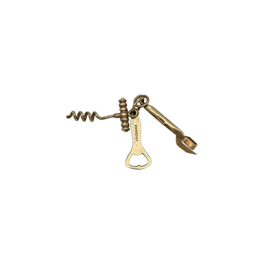 9ct 375 Yellow Gold Bundle Of Bottle Openers Charm 1972 L 2.0 cm 1.9 g.
