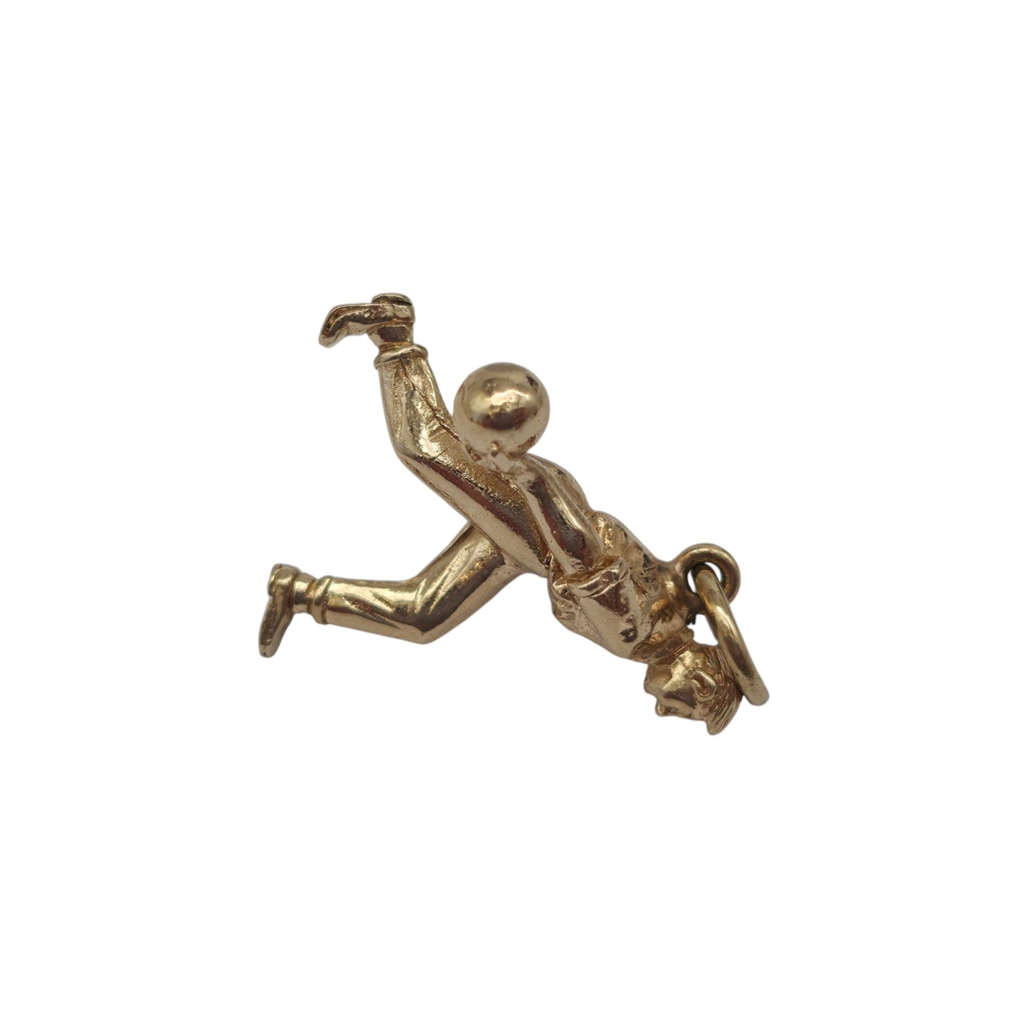 9ct 375 イエローゴールド ボウリングマンチャーム 1962年製 L 2.2 cm 4.2 g