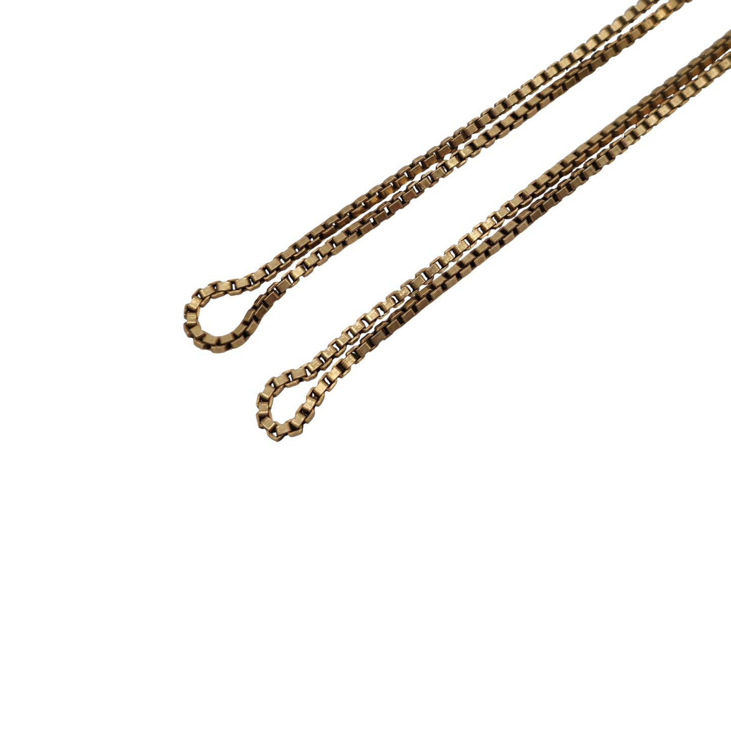 9ct 375 Yellow Gold Box Link Chain c.1984 L 51.6 cm 6.8 g.