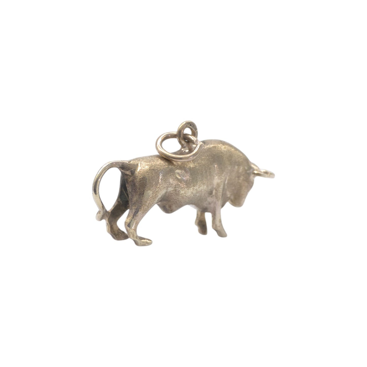 9ct 375 Yellow Gold Bull Charm c.1960's L 2.7 cm 2.1 g.