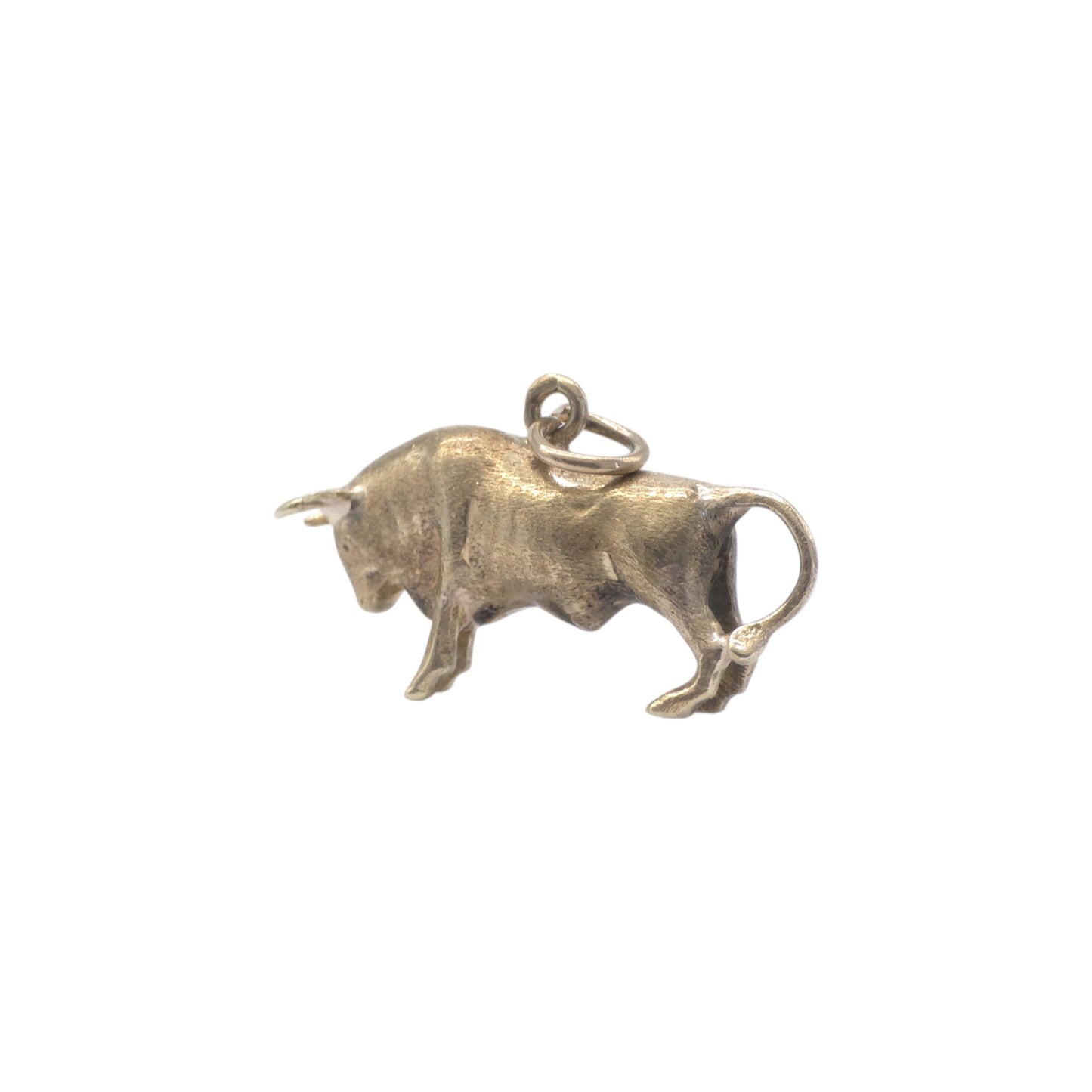 9ct 375 Yellow Gold Bull Charm c.1960's L 2.7 cm 2.1 g.