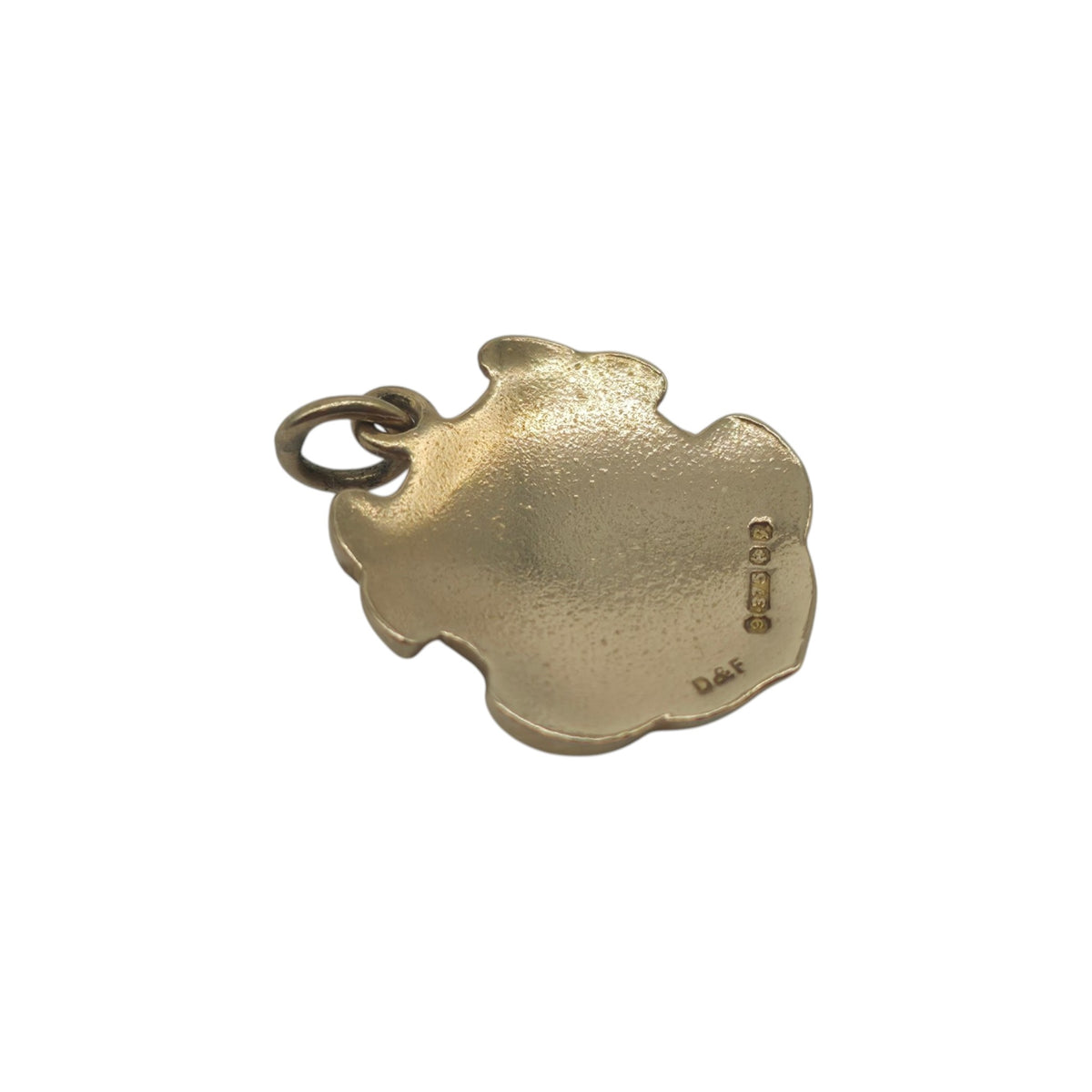 9ct 375 Yellow Gold Bull Medallion Charm 1956 L 1.6 cm 3.3 g.