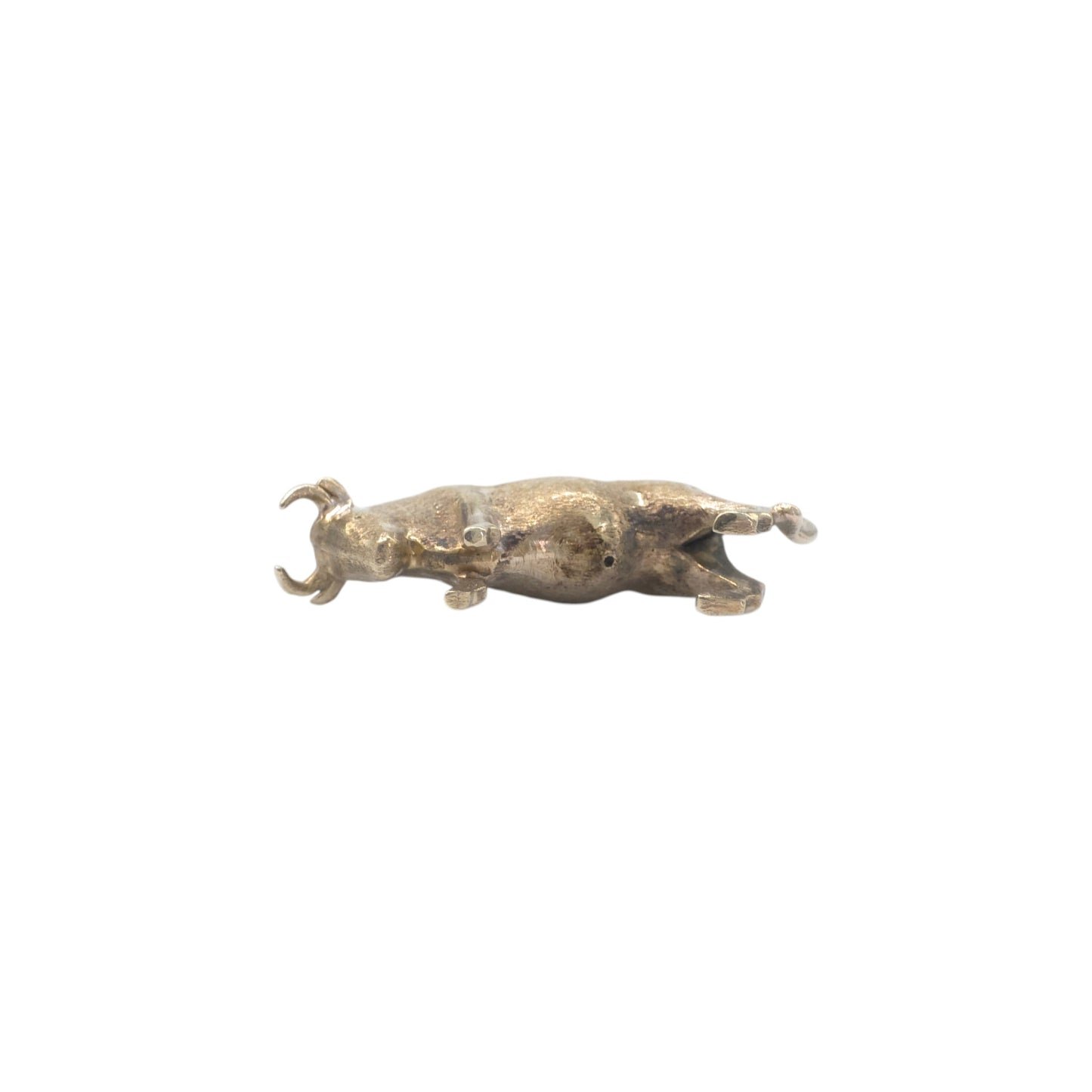 9ct 375 Yellow Gold Bull Charm c.1960's L 2.7 cm 2.1 g.