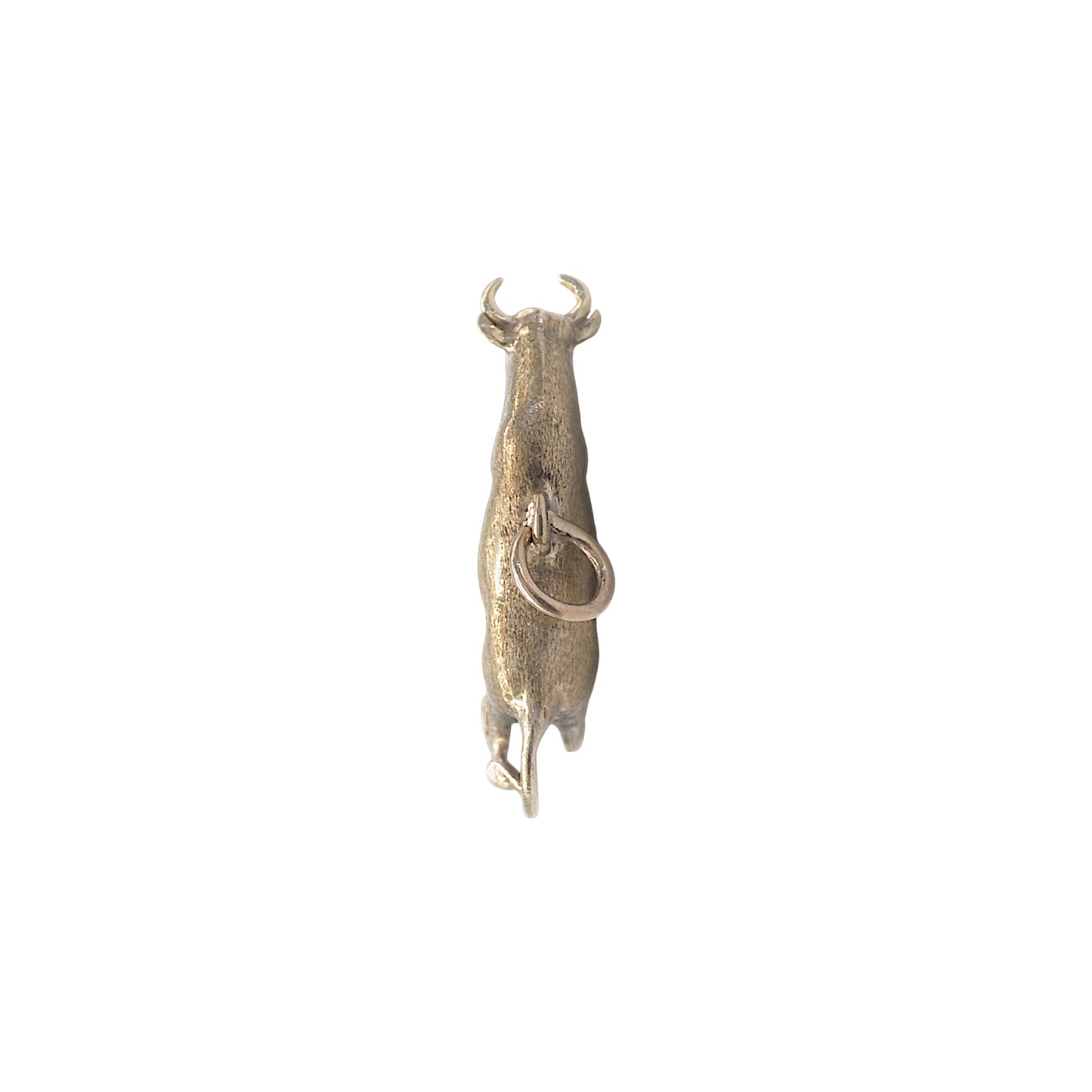 9ct 375 Yellow Gold Bull Charm c.1960's L 2.7 cm 2.1 g.