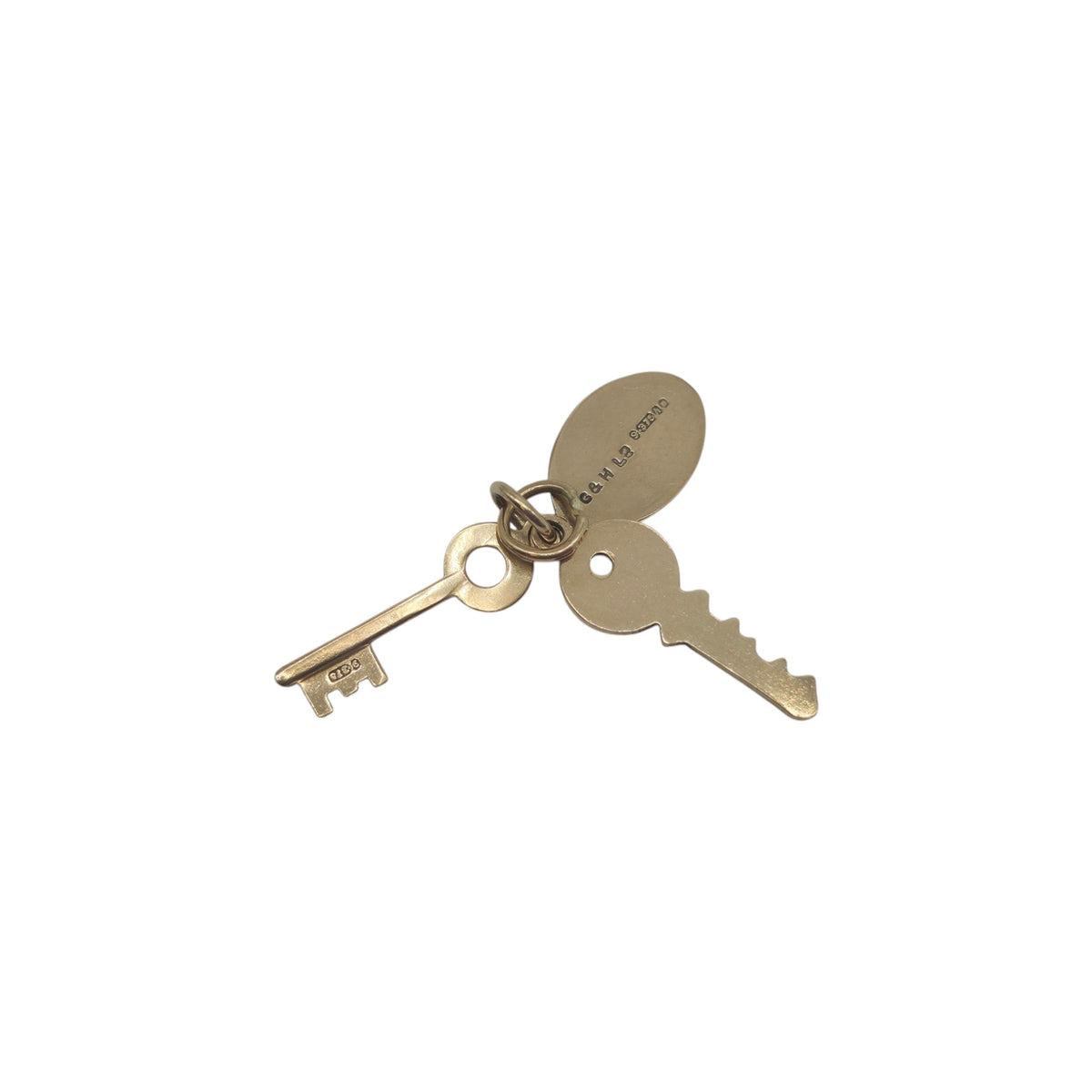 9ct 375 Yellow Gold Bundle Of Keys Charm 1963 L 1.6 cm 1.2 g.