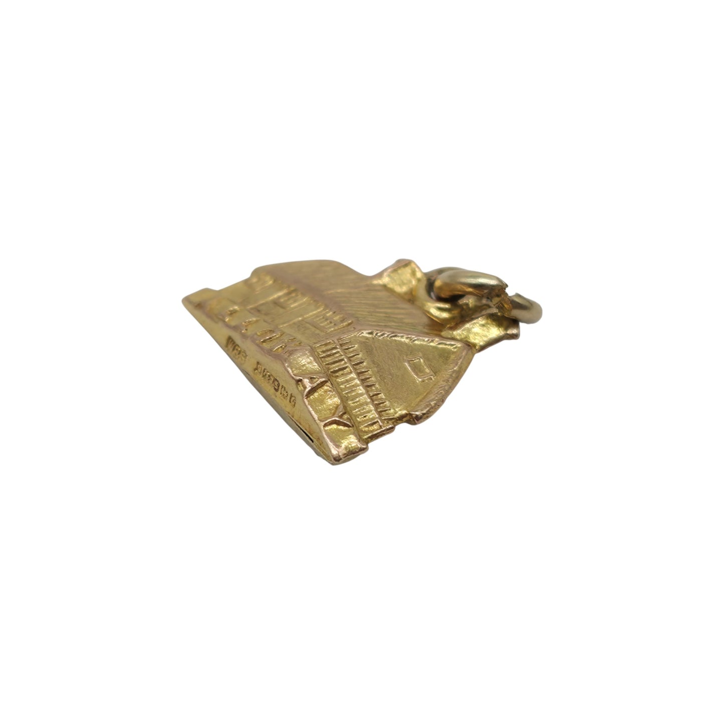 9ct 375 Yellow Gold Burns Cottage Charm 1960 L 1.4 cm 0.8 g.