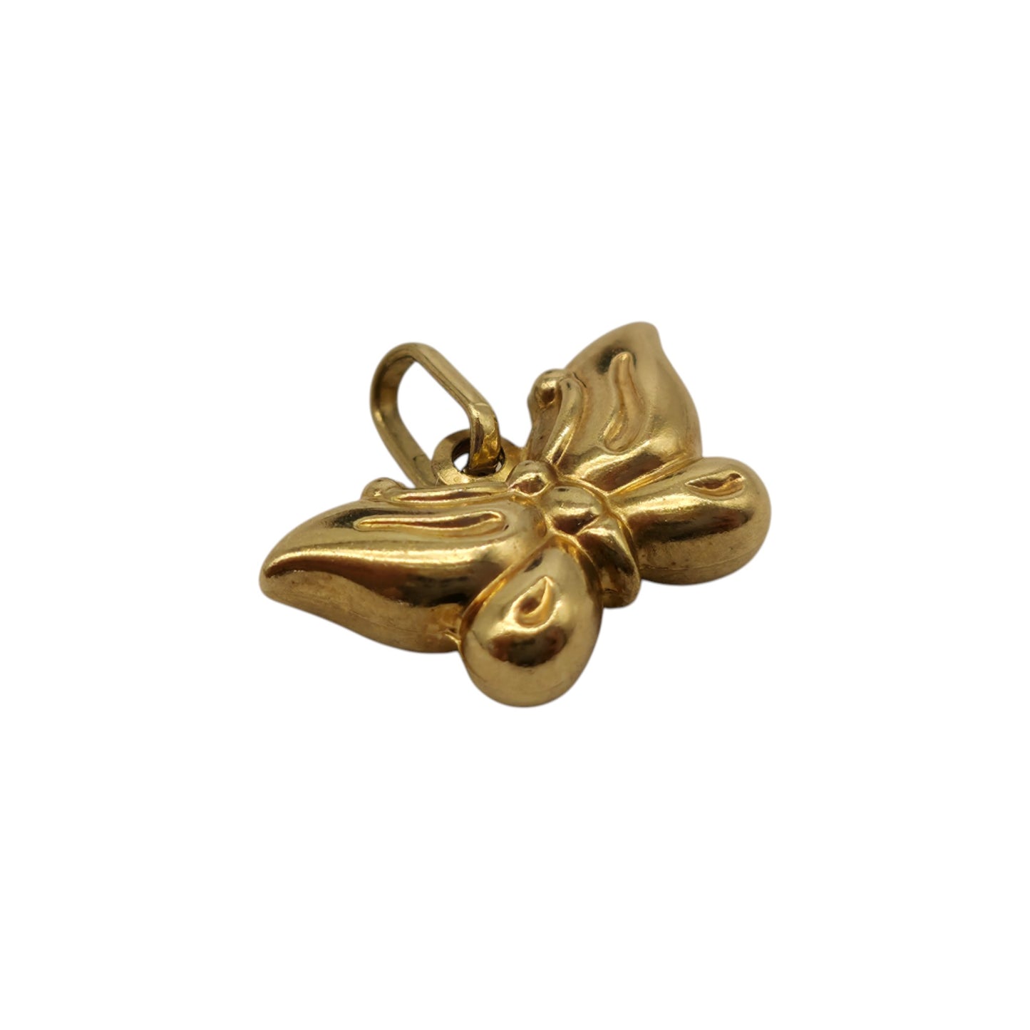 9ct Yellow Gold Butterfly Charm L 1.4 cm 0.5 g.