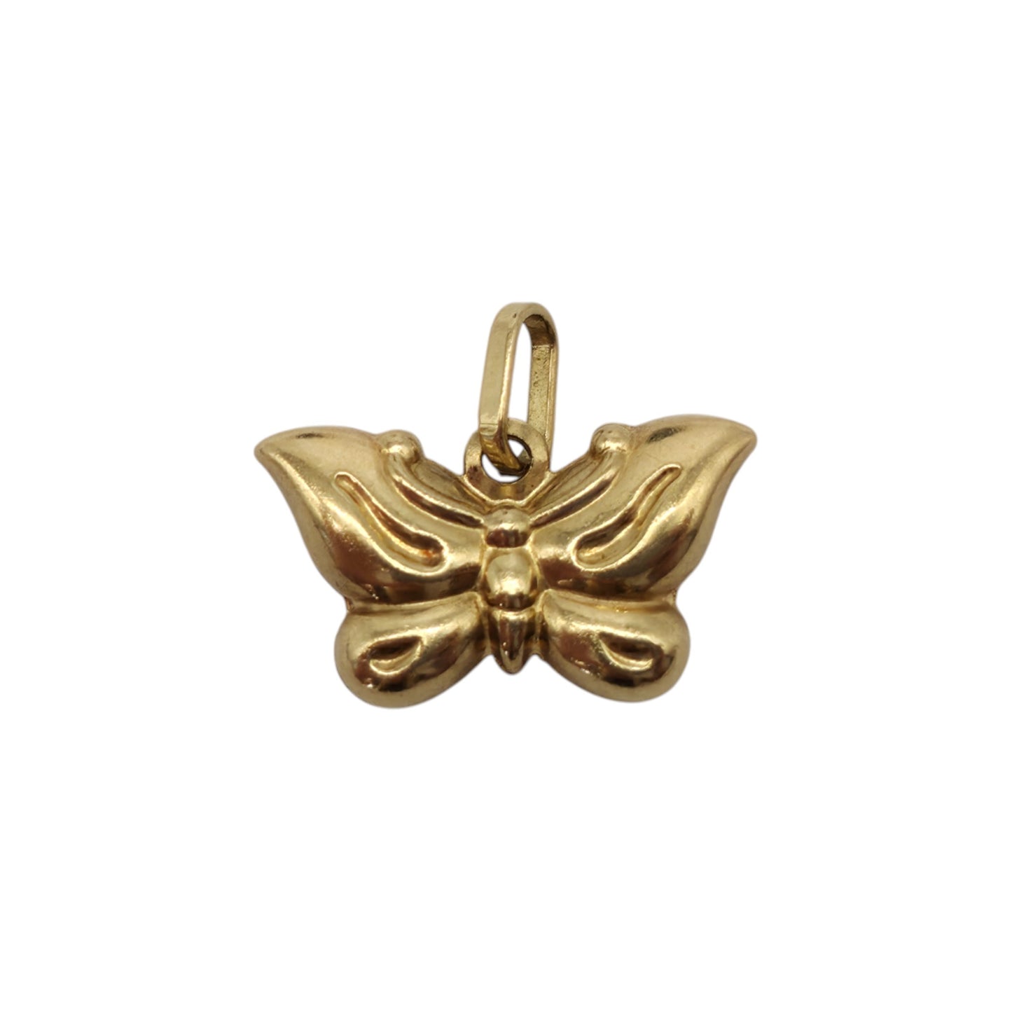 9ct Yellow Gold Butterfly Charm L 1.4 cm 0.5 g.