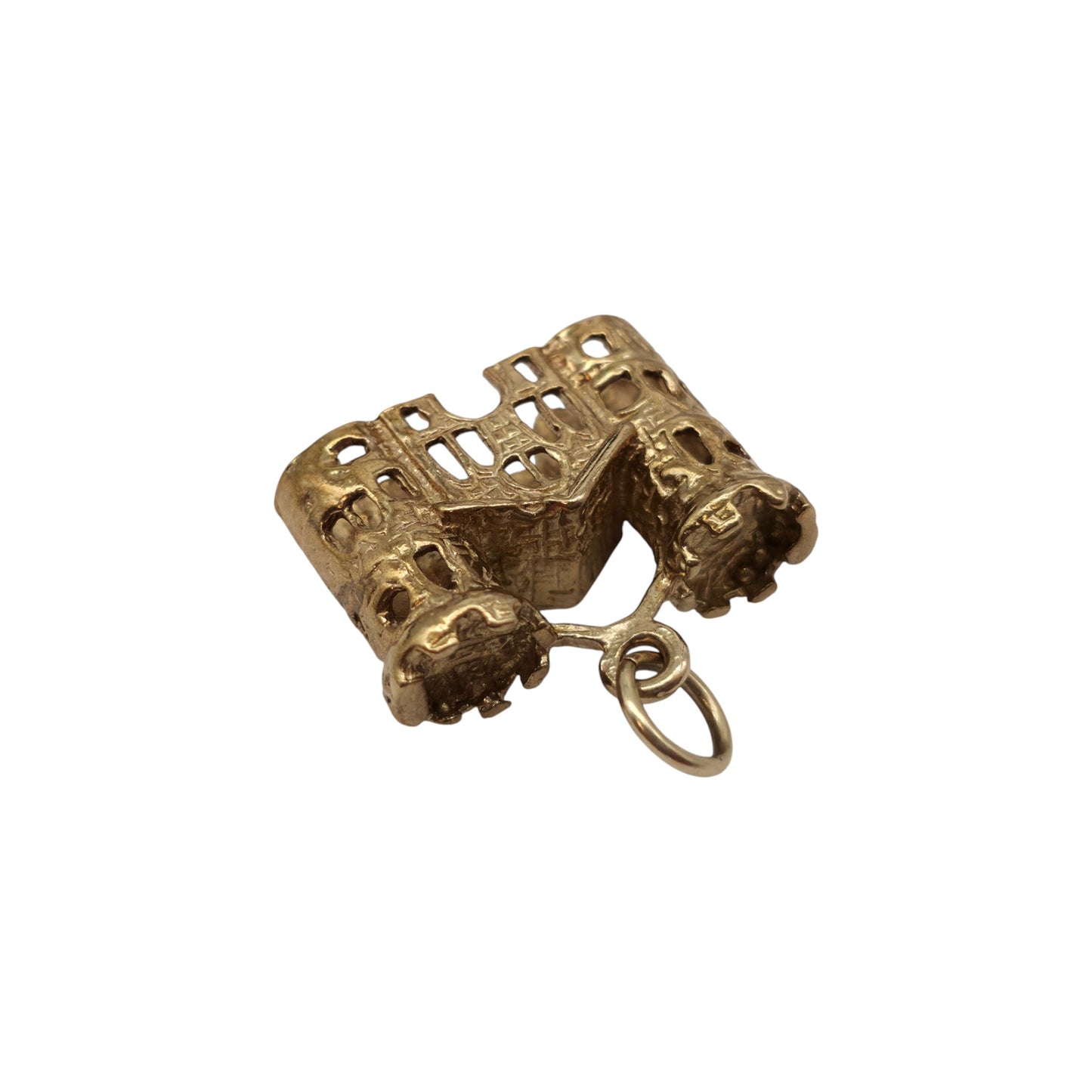 9ct 375 Yellow Gold Castle Charm 2000 L 1.8 cm 4.8 g.