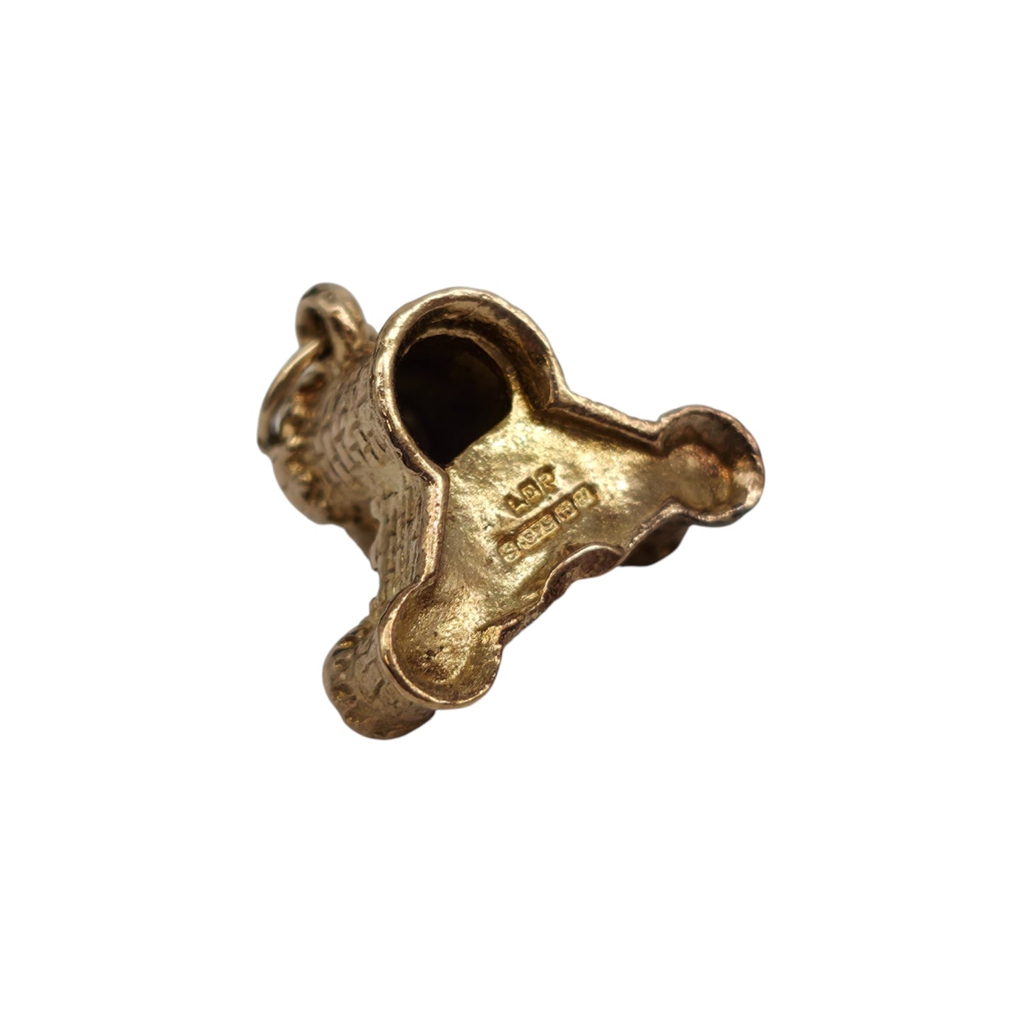 9ct 375 Yellow Gold Castle Charm 1969 L 1.3 cm 2.5 g.