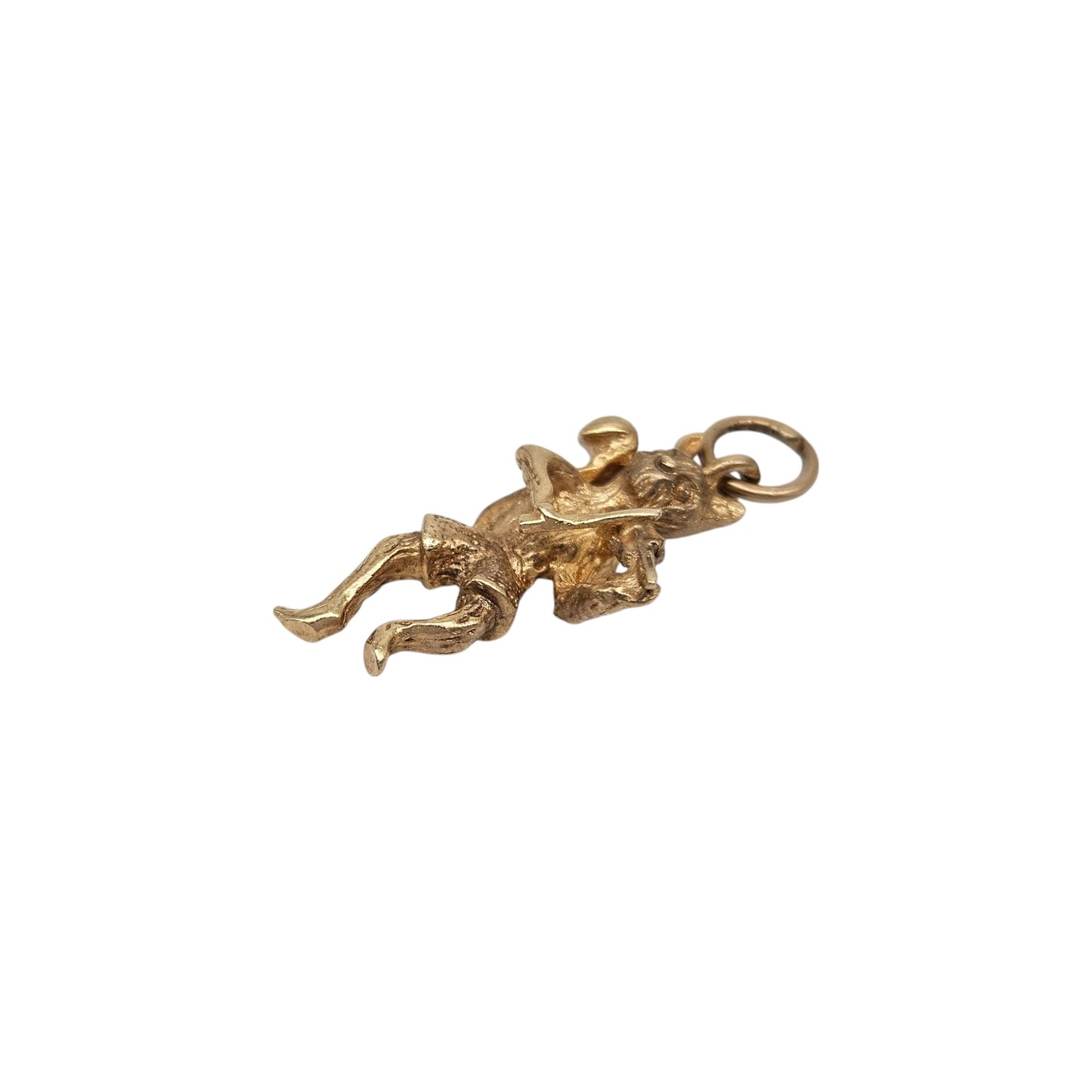 9ct 375 Yellow Gold Cat & Fiddle Charm 1971 L 2.1 cm 2.3 g.