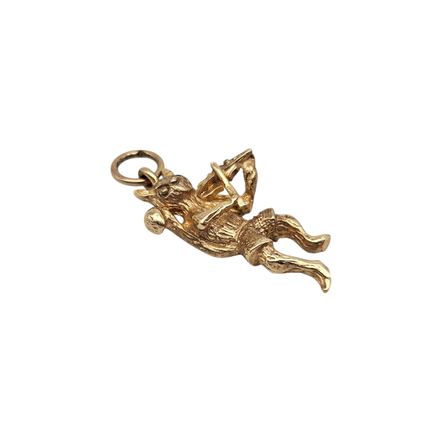 9ct 375 Yellow Gold Cat & Fiddle Charm 1971 L 2.1 cm 2.3 g.
