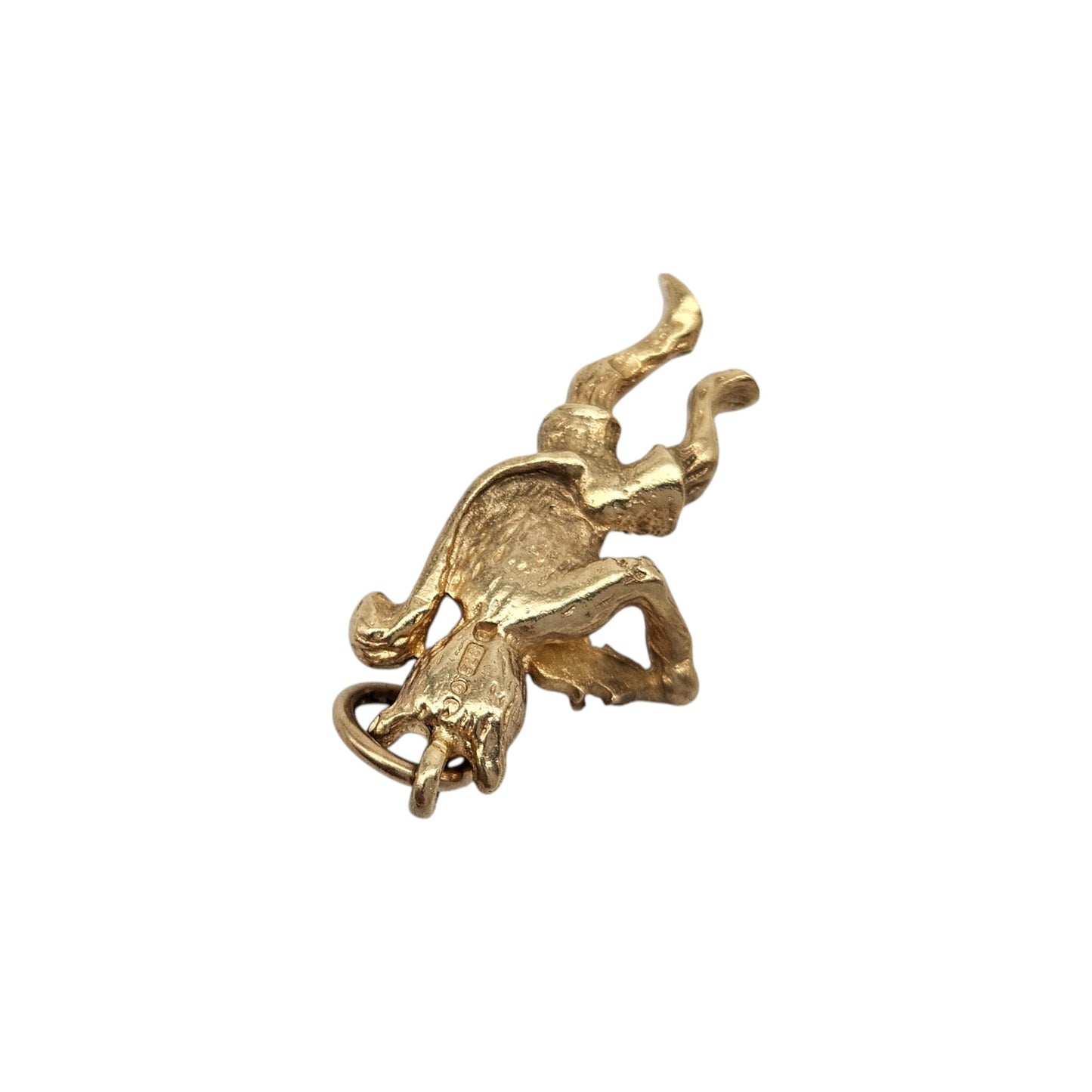 9ct 375 Yellow Gold Cat & Fiddle Charm 1971 L 2.1 cm 2.3 g.