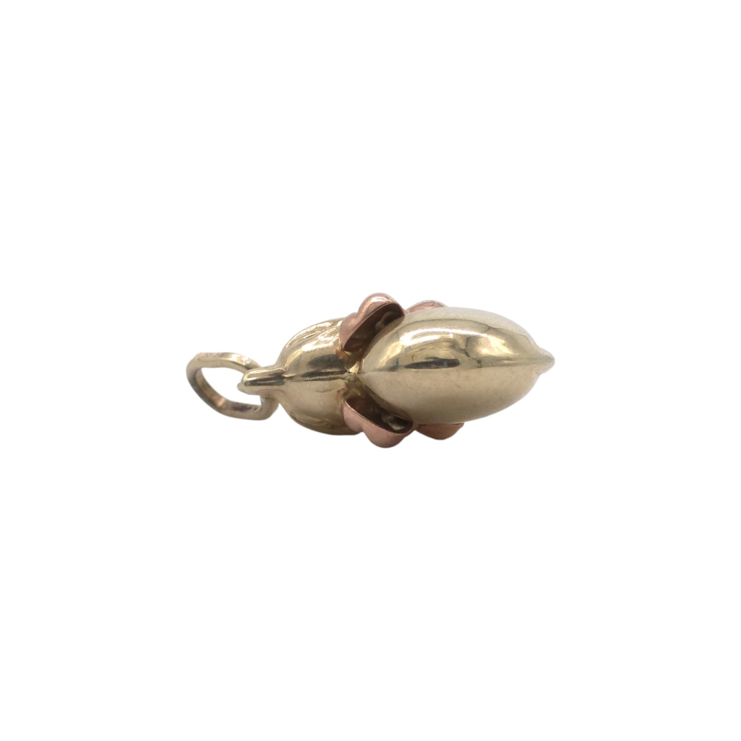 9ct 375 Yellow Gold Cat With Ribbon Charm L 1.3 cm 1.6 g.