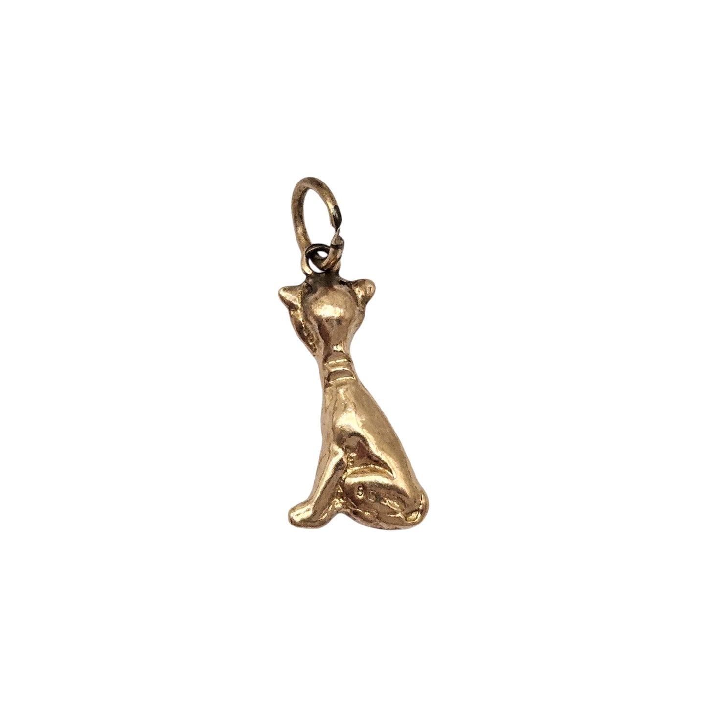 Antique 9ct Yellow Gold Cat Charm c.1900 L 1.6 cm 1.9 g.