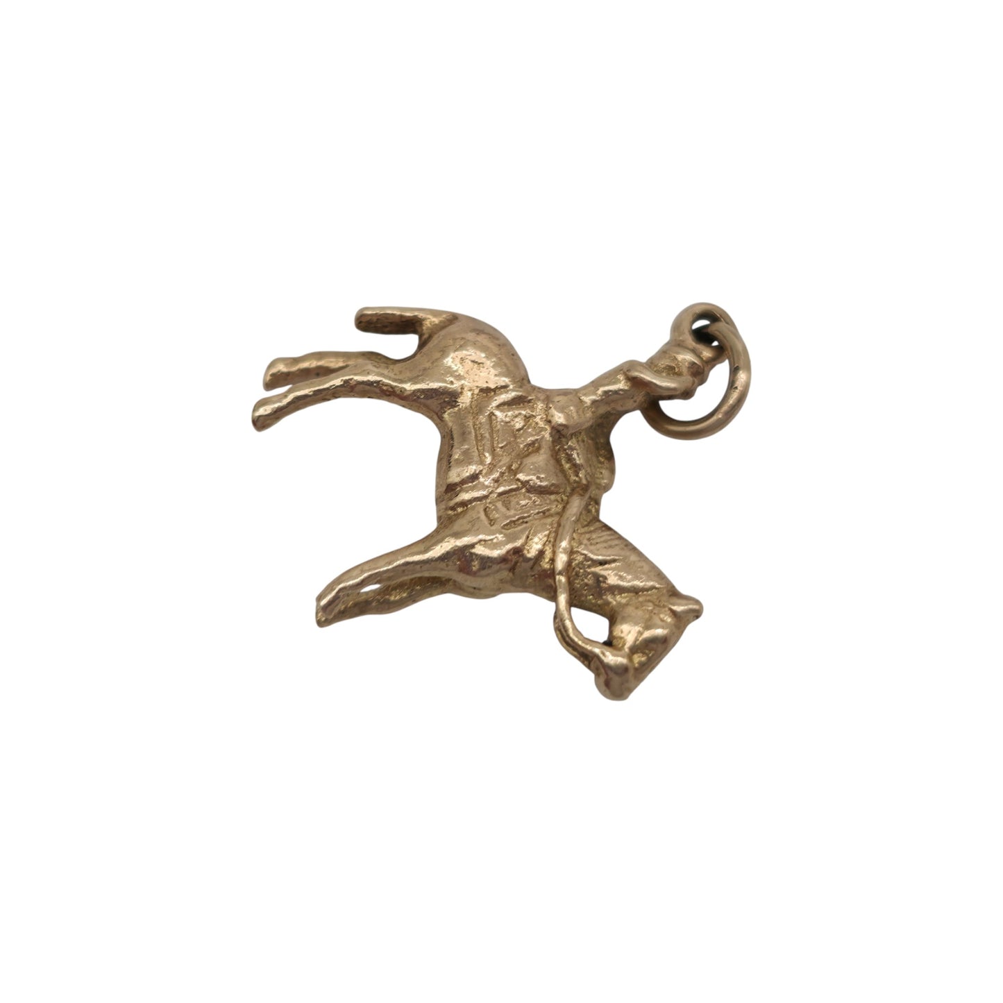 9ct 375 Yellow Gold Lady Godiva Charm 1968 L 1.8 cm 3.0 g.