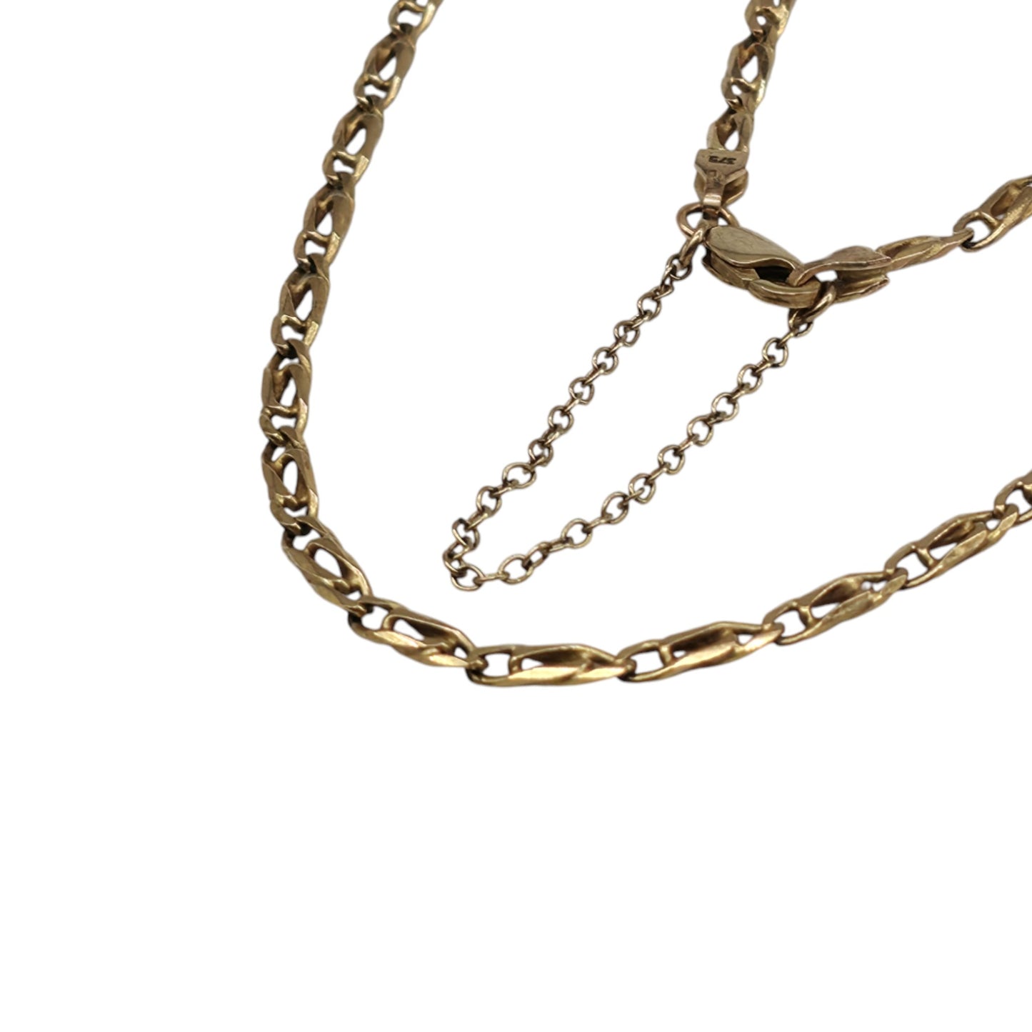 9ct 375 Yellow Gold Fancy Chain c.1990 L 39.5 cm 5.9 g.