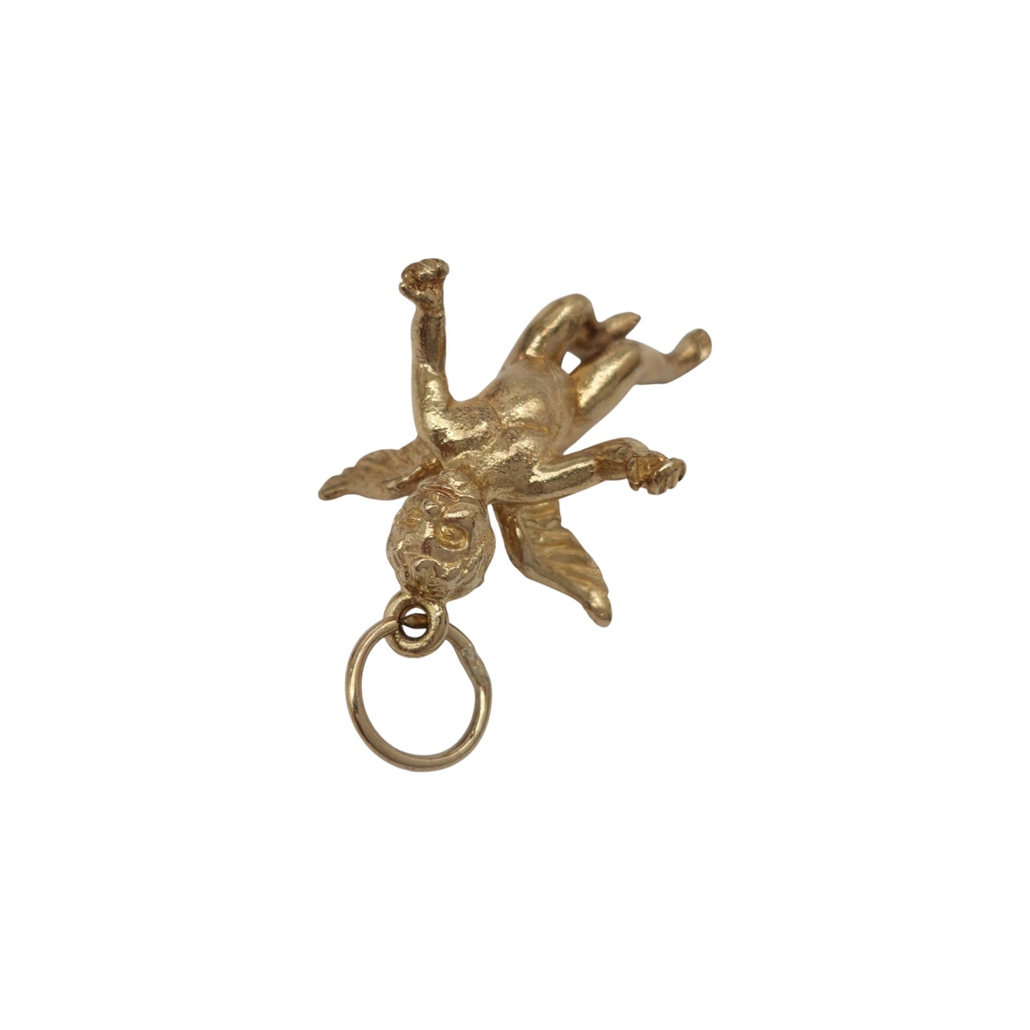 Heavy 9ct Yellow Gold Cherub Charm 2002 L 2.8 cm 8.0 g.