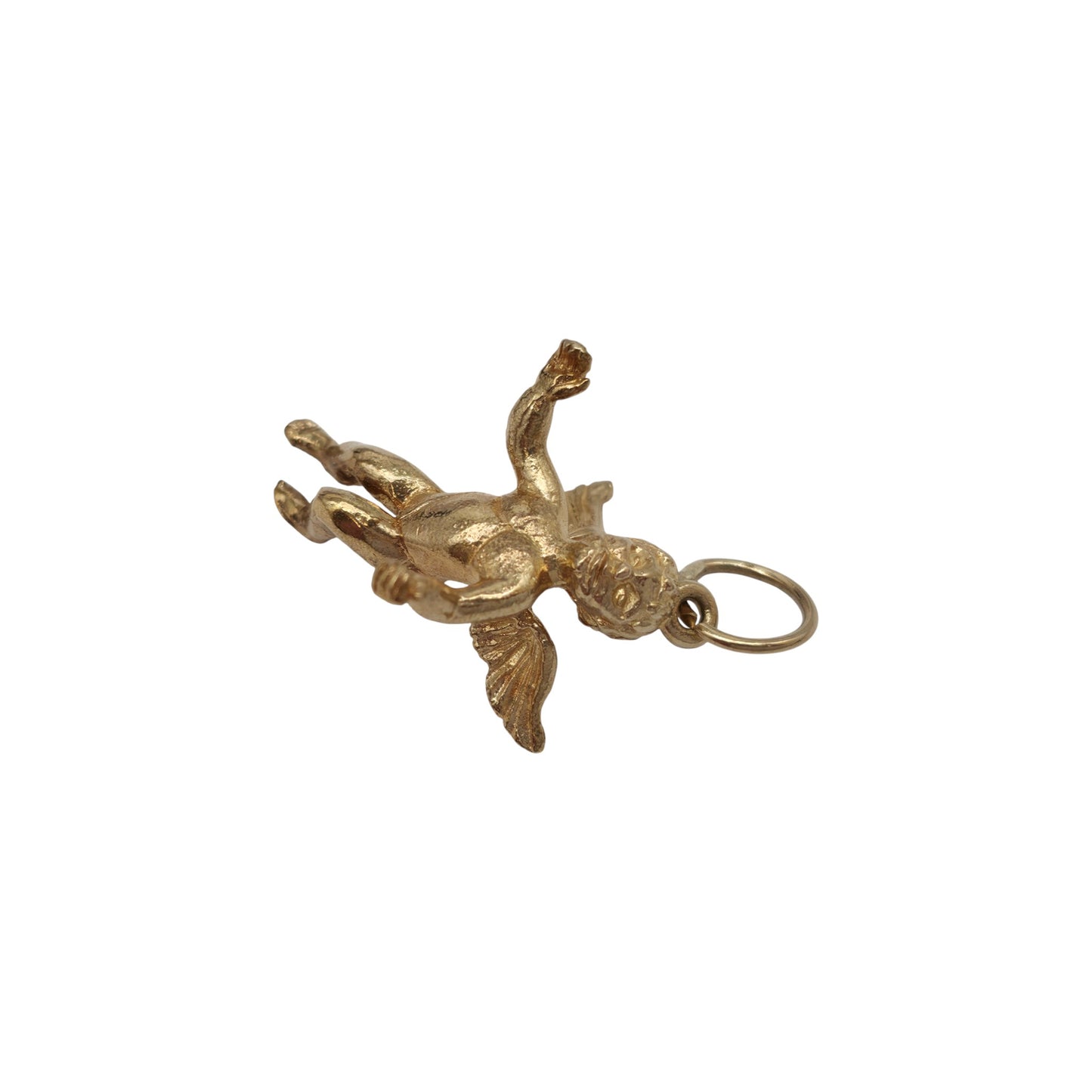 Heavy 9ct Yellow Gold Cherub Charm 2002 L 2.8 cm 8.0 g.