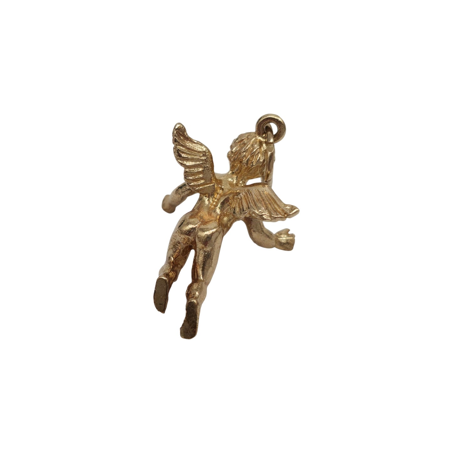 Heavy 9ct Yellow Gold Cherub Charm 2002 L 2.8 cm 8.0 g.
