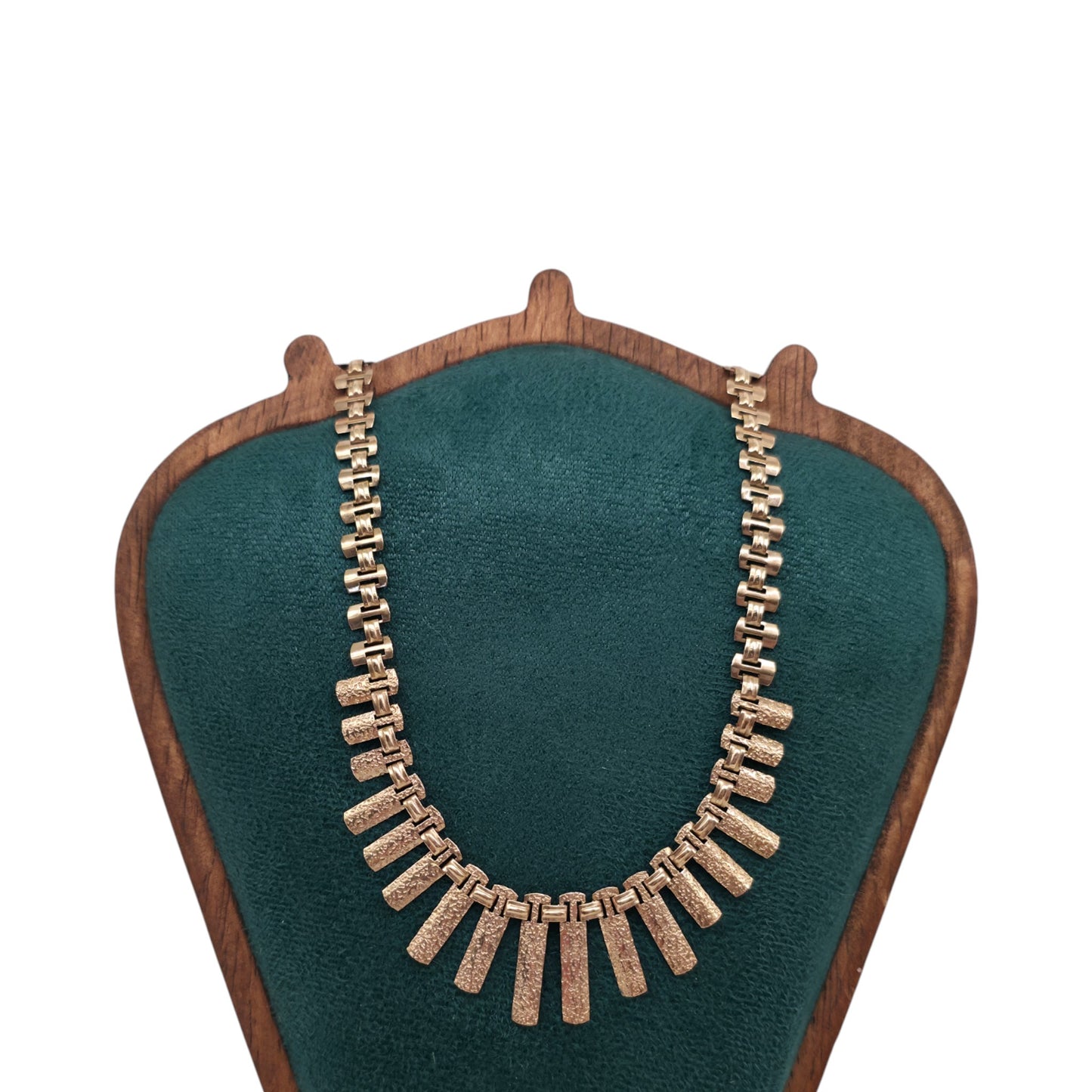 pre-owned 9ct gold Cleopatra Fringe Necklace.