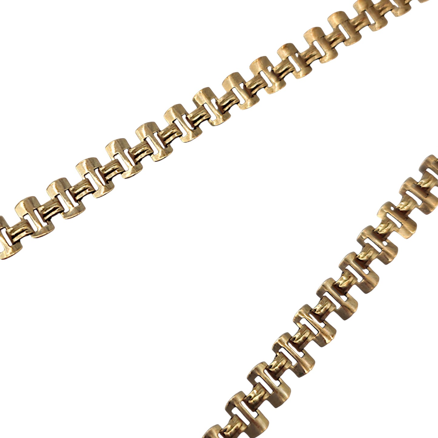 9ct 375 Yellow Gold Cleopatra Necklace 1978 L 45.1 cm 12.3 g.