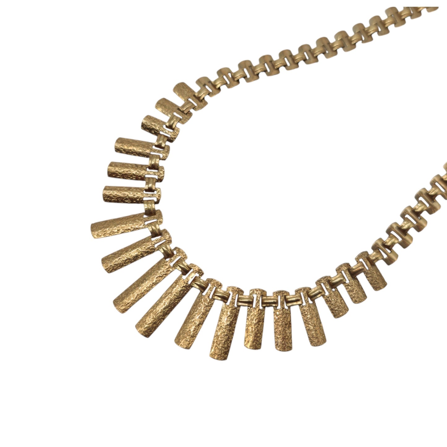 9ct 375 Yellow Gold Cleopatra Necklace 1978 L 45.1 cm 12.3 g.