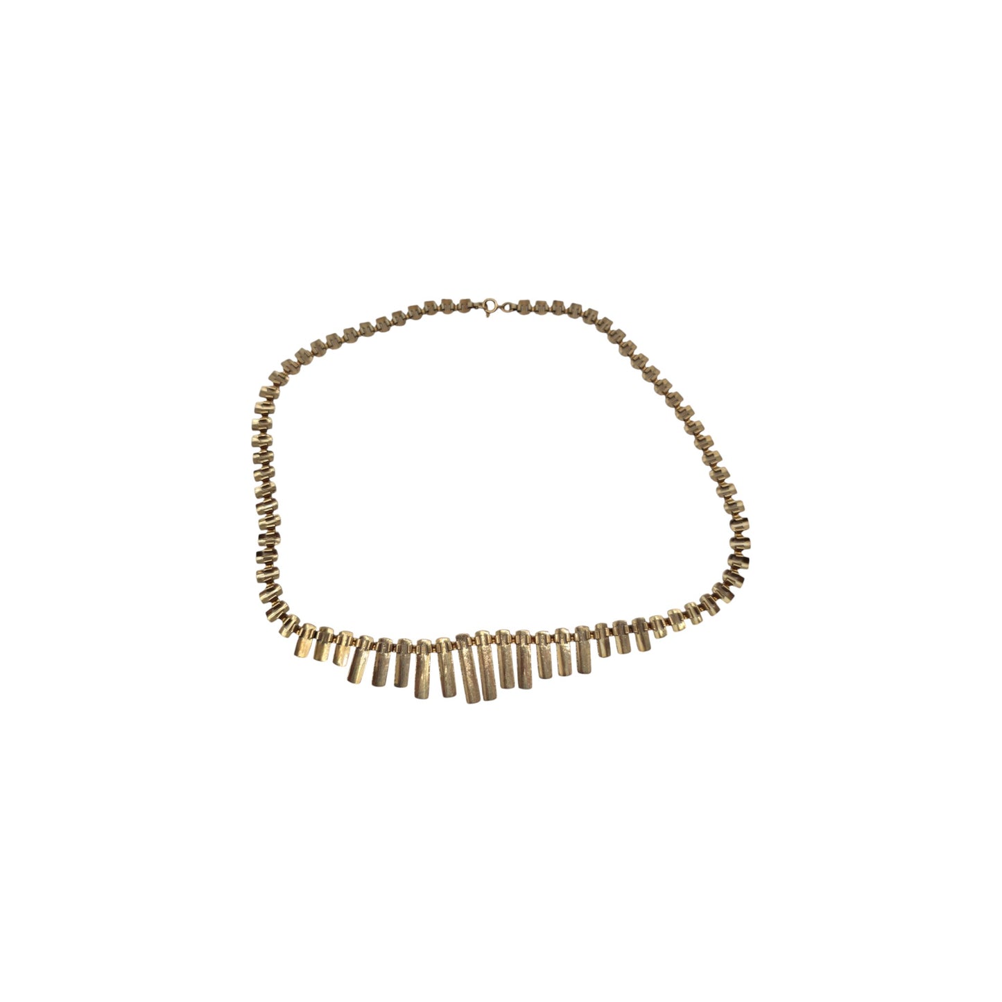 9ct 375 Yellow Gold Cleopatra Necklace 1978 L 45.1 cm 12.3 g.