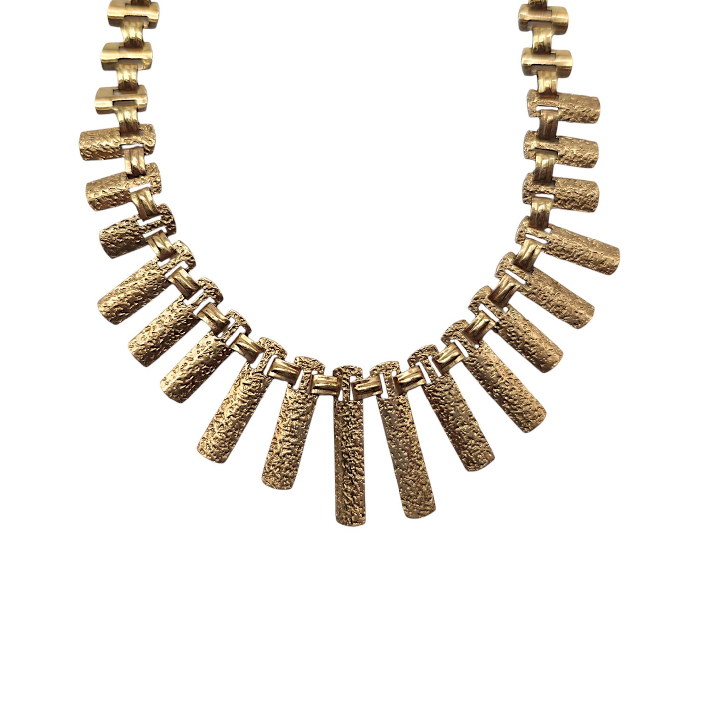 9ct 375 Yellow Gold Cleopatra Necklace 1978 L 45.1 cm 12.3 g.