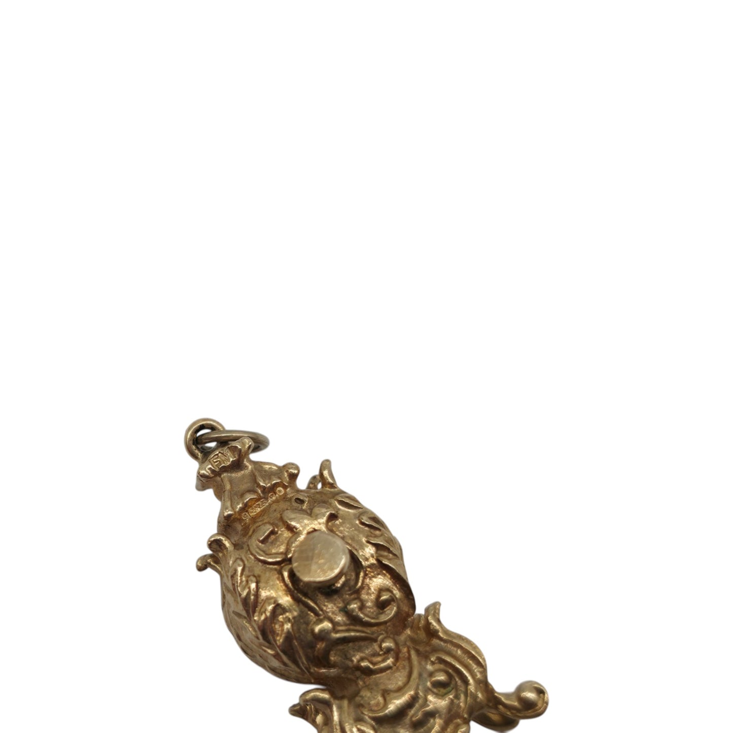 Heavy 9ct 375 Yellow Gold Articulated Clock Charm 1971 L 2.4 cm 7.3 g.