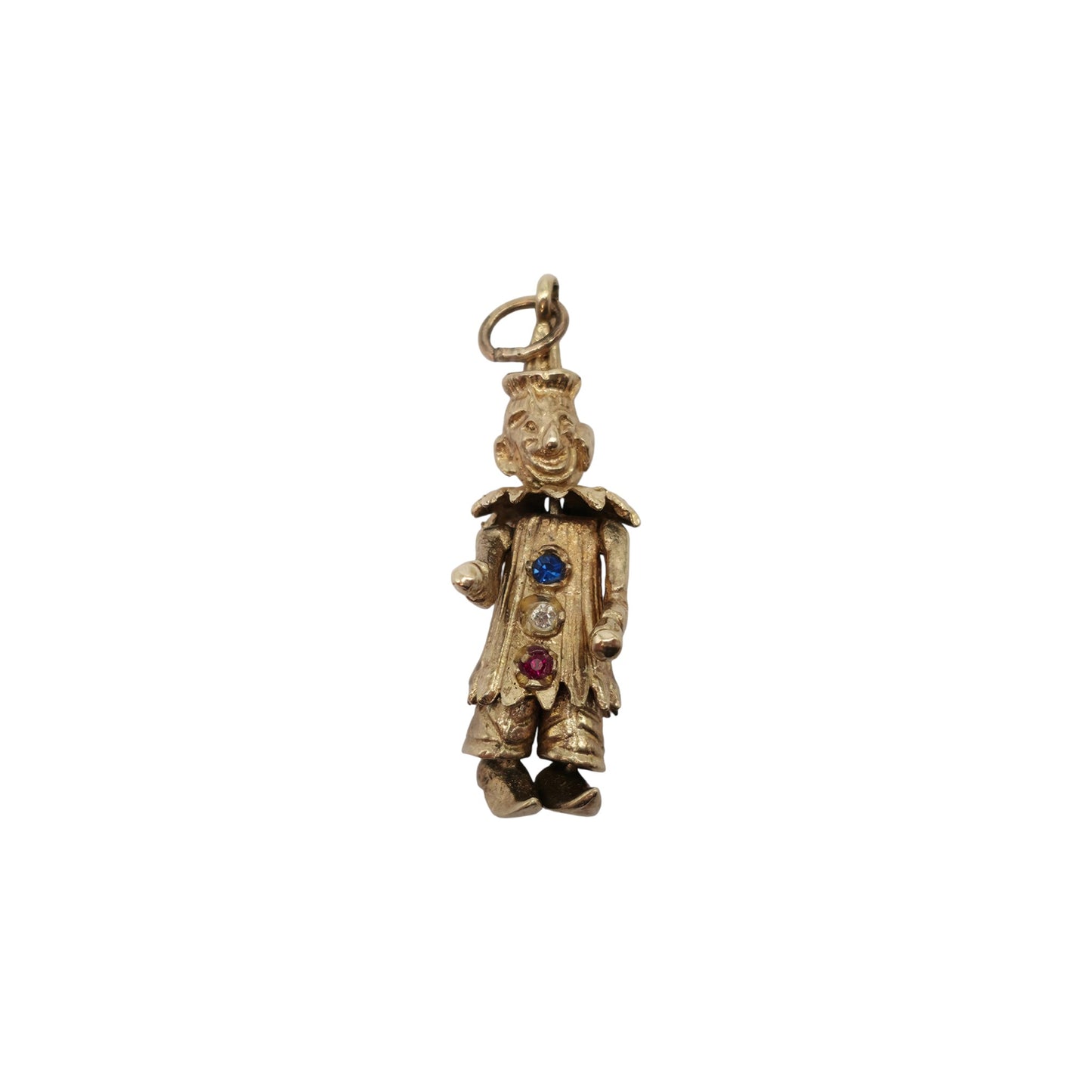 9ct 375 Yellow Gold Articulated Clown Charm 1973