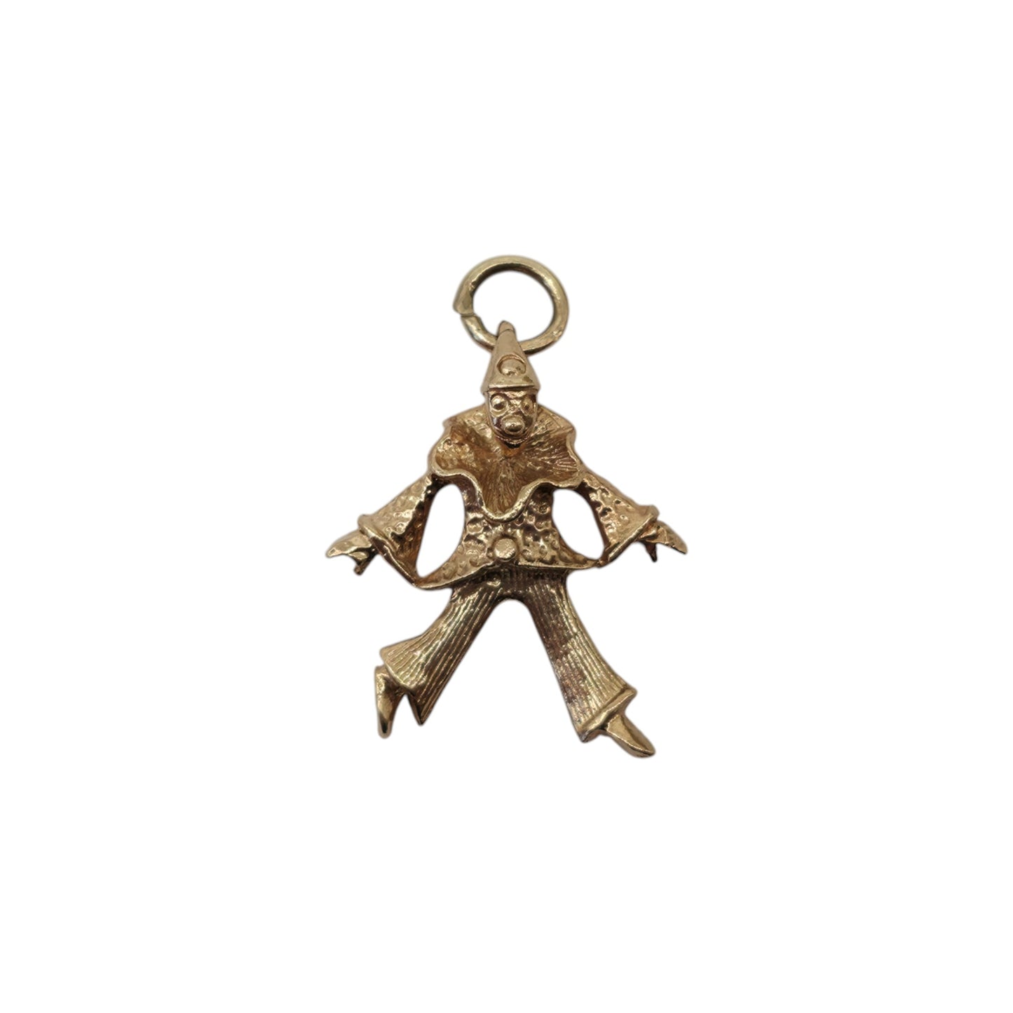 9ct 375 Yellow Gold Clown Charm 1984 L 2.0 cm 1.9 g.