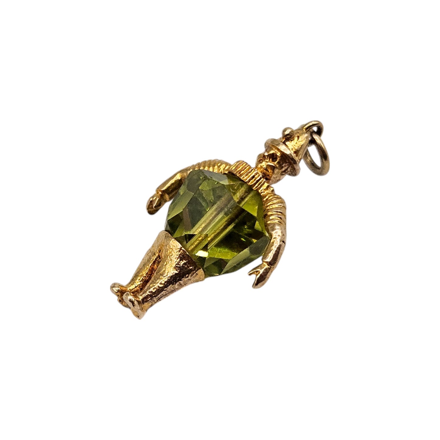 9ct 375 Yellow Gold Clown Charm c.1970 L 2.2 cm 3.3 g.