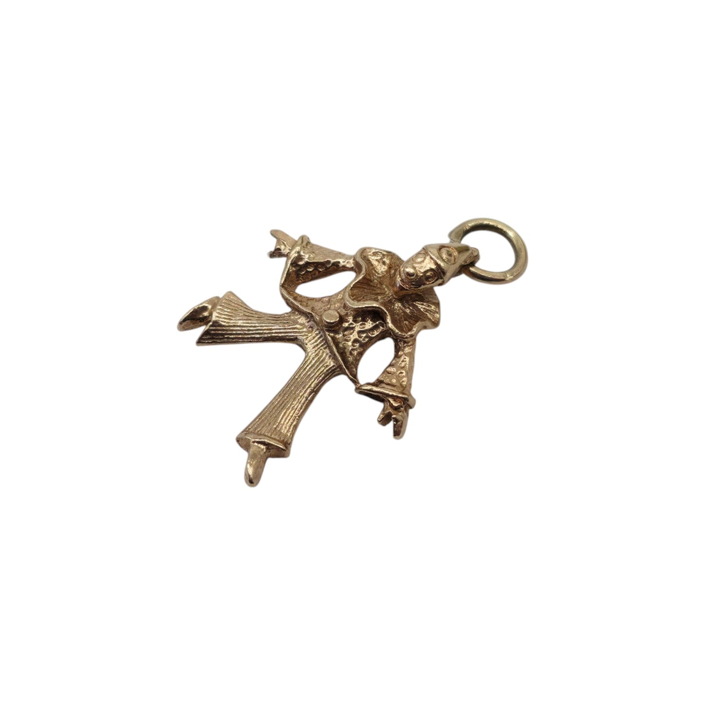 9ct 375 Yellow Gold Clown Charm 1984 L 2.0 cm 1.9 g.