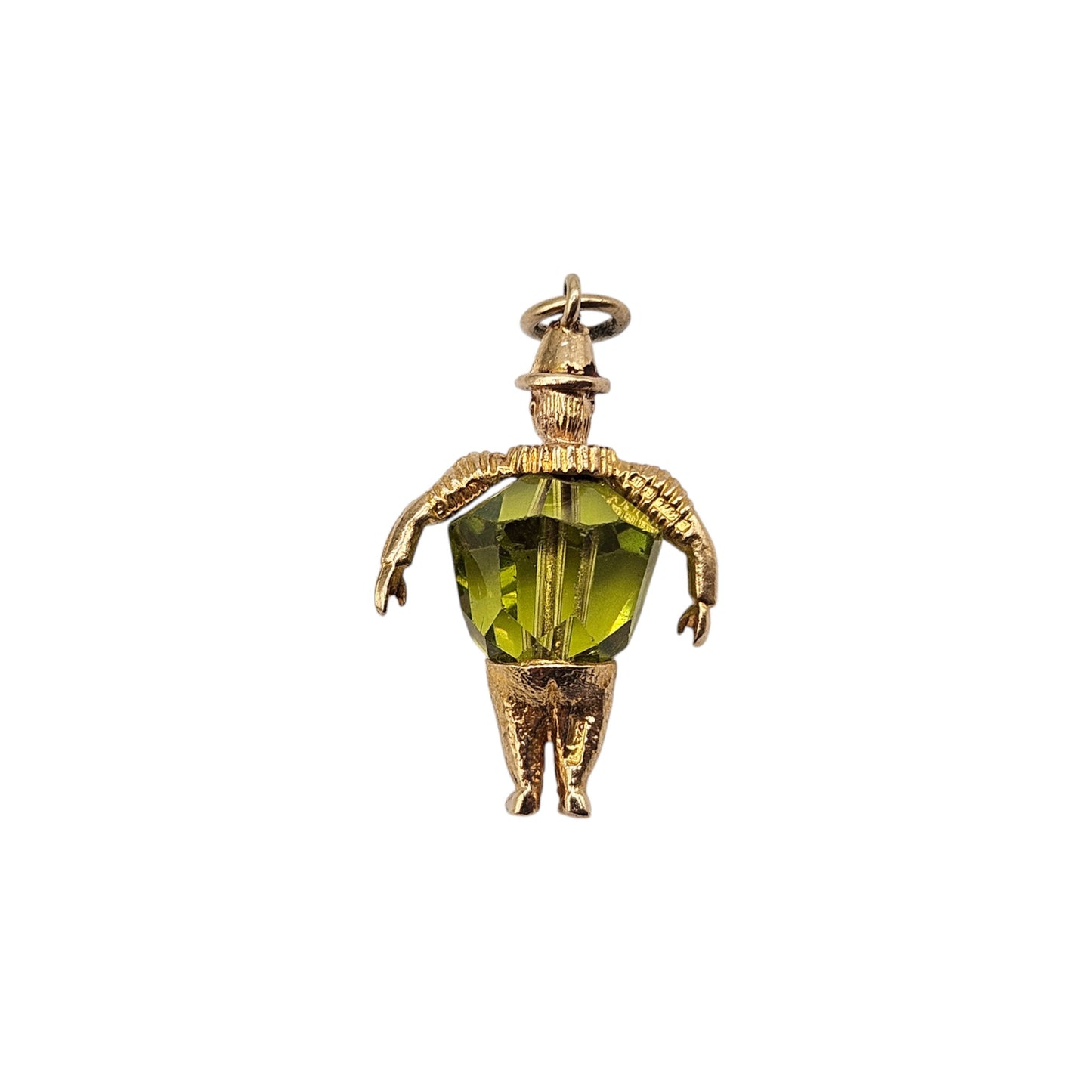 9ct 375 Yellow Gold Clown Charm c.1970 L 2.2 cm 3.3 g.