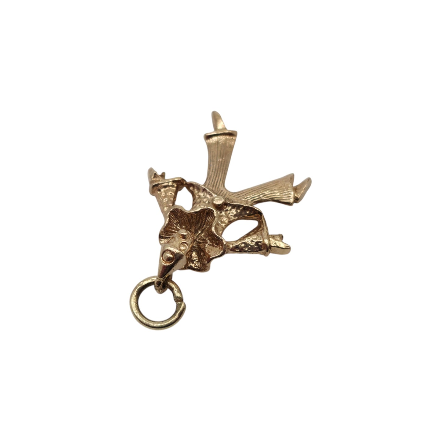 9ct 375 Yellow Gold Clown Charm 1984 L 2.0 cm 1.9 g.