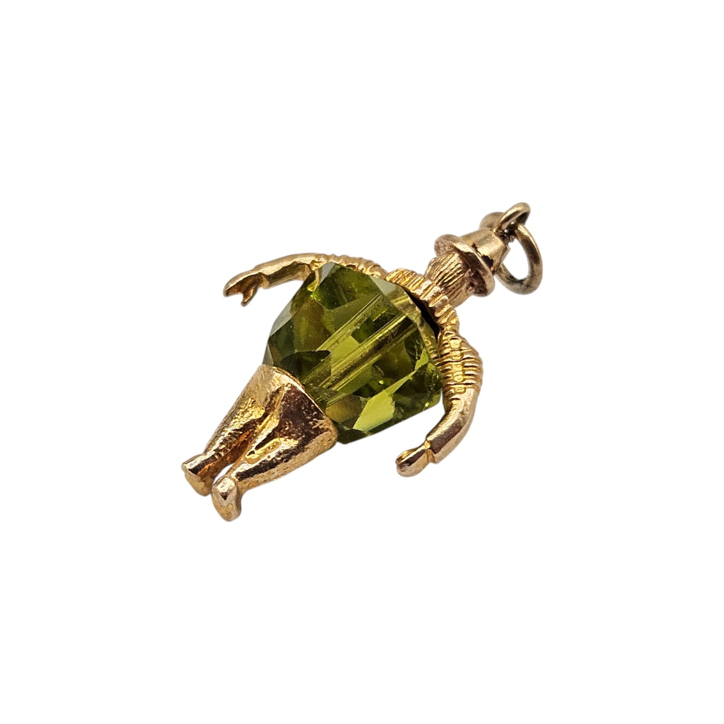 9ct 375 Yellow Gold Clown Charm c.1970 L 2.2 cm 3.3 g.