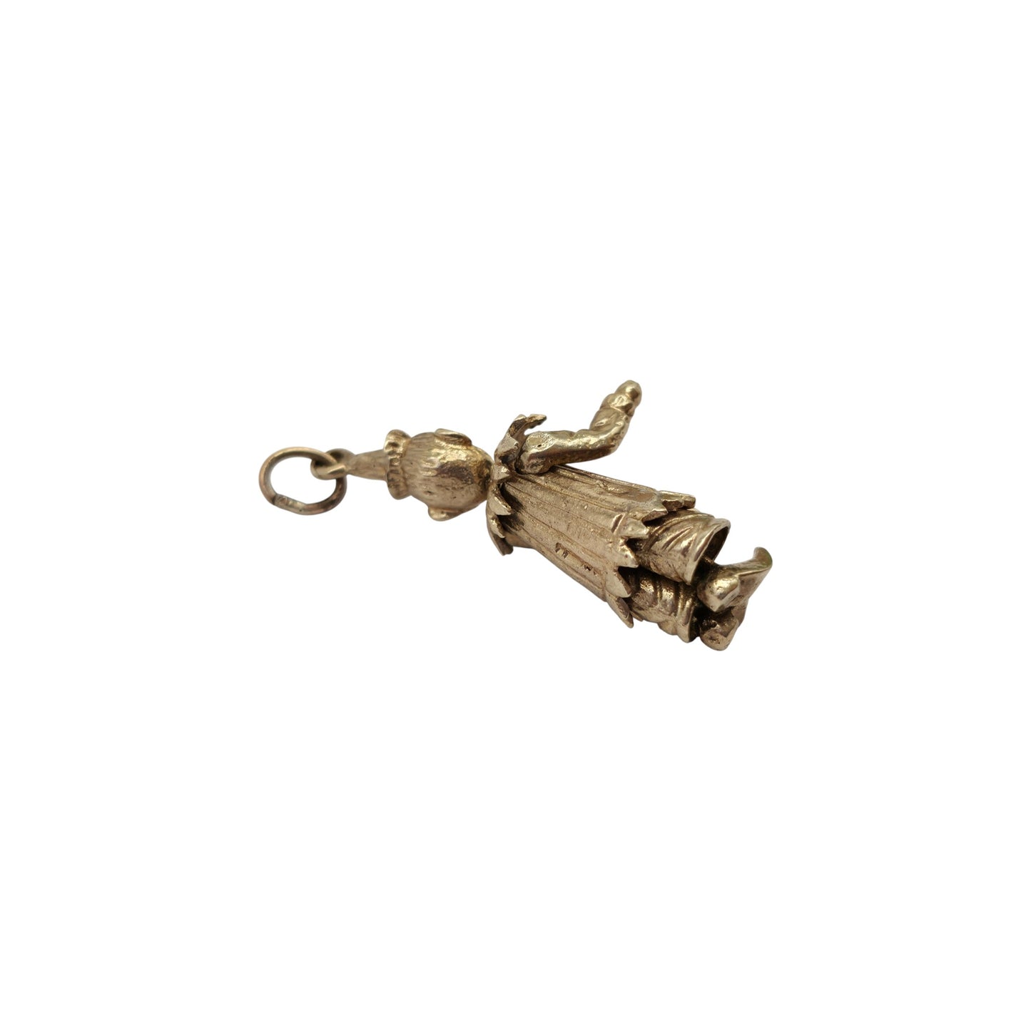 9ct 375 Yellow Gold Articulated Clown Charm 1973 L 2.6 cm 4.4 g.